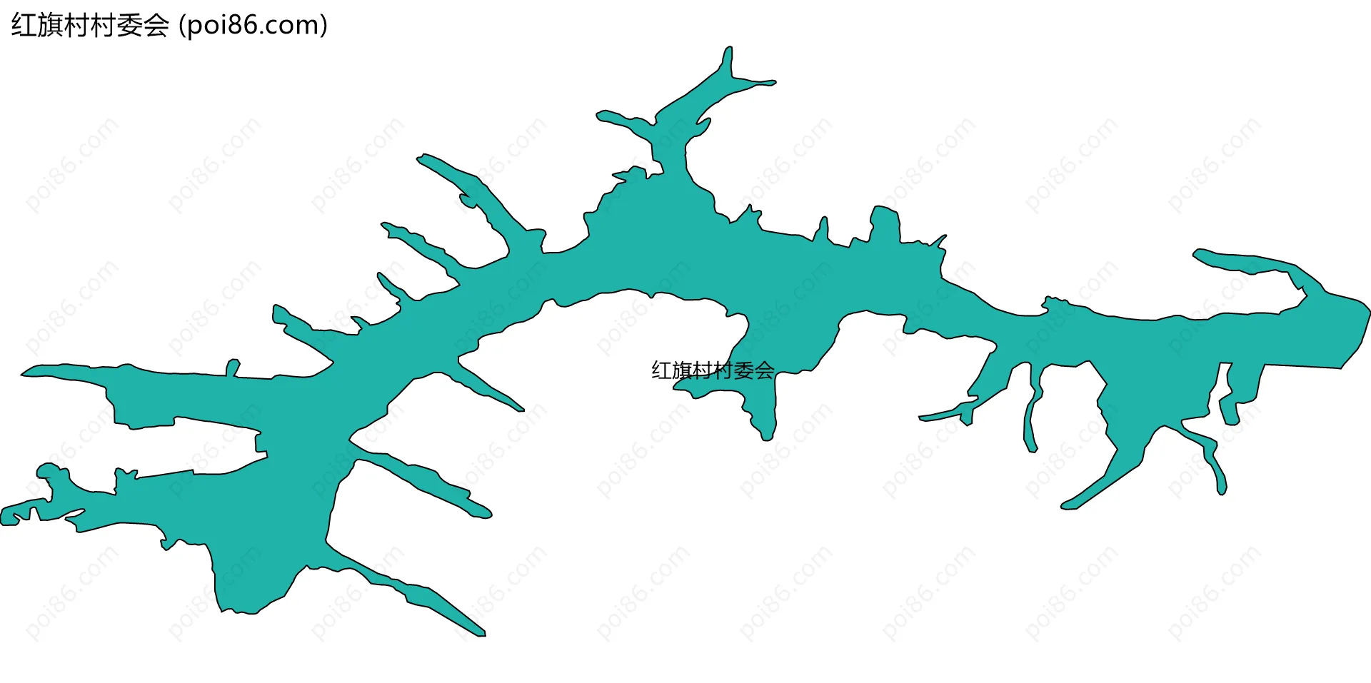 红旗村村委会边界地图