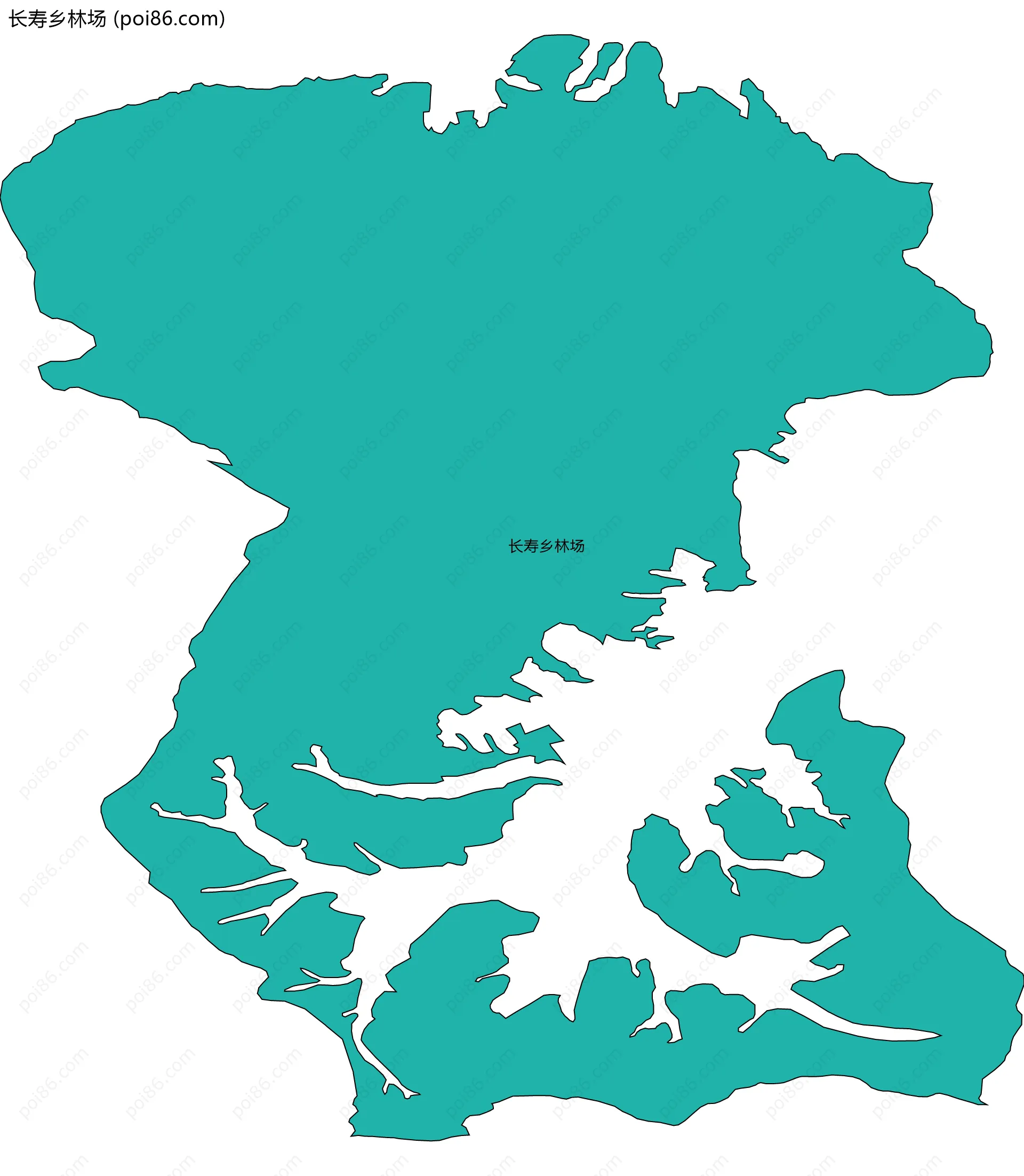 长寿乡林场边界地图