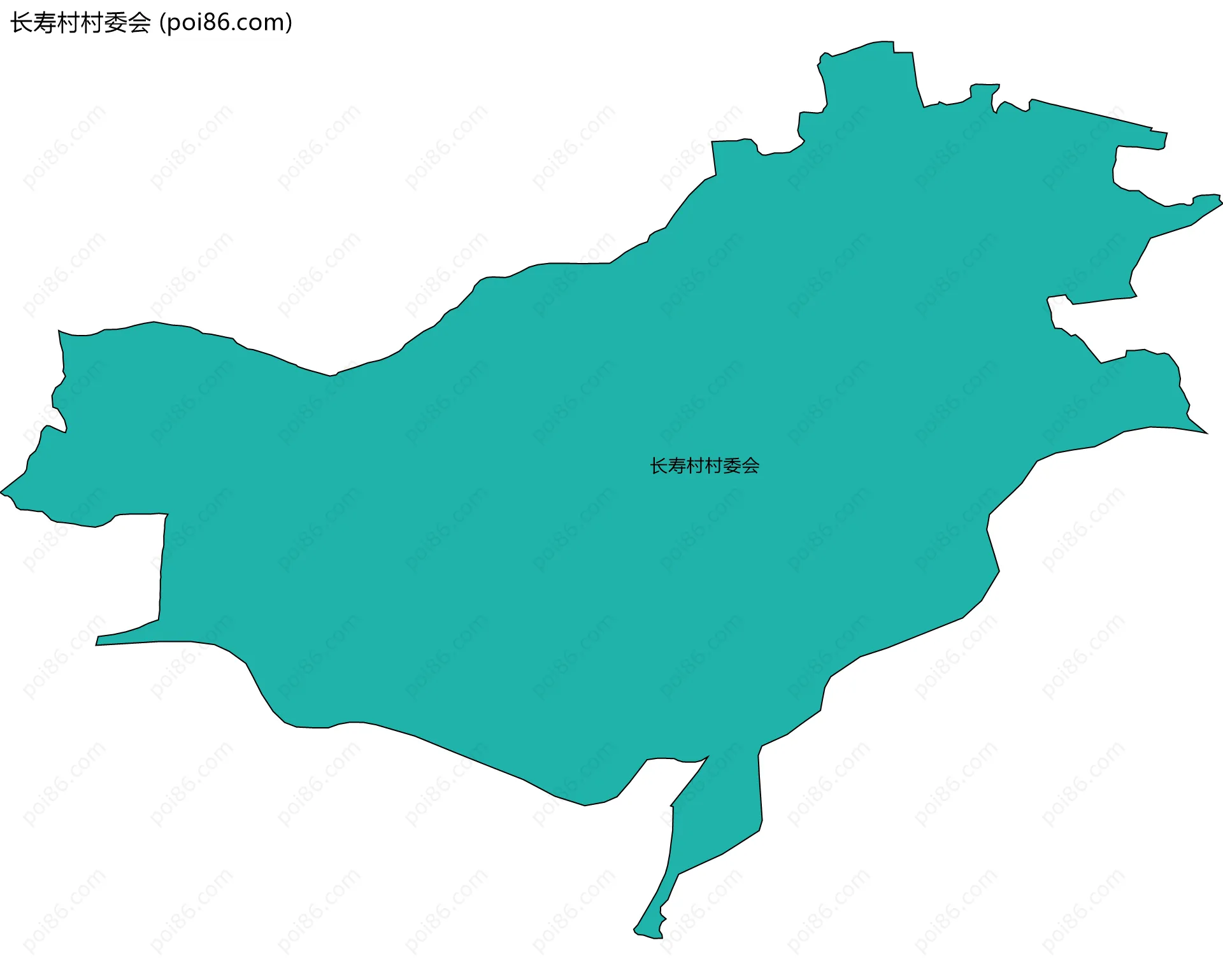 长寿村村委会边界地图