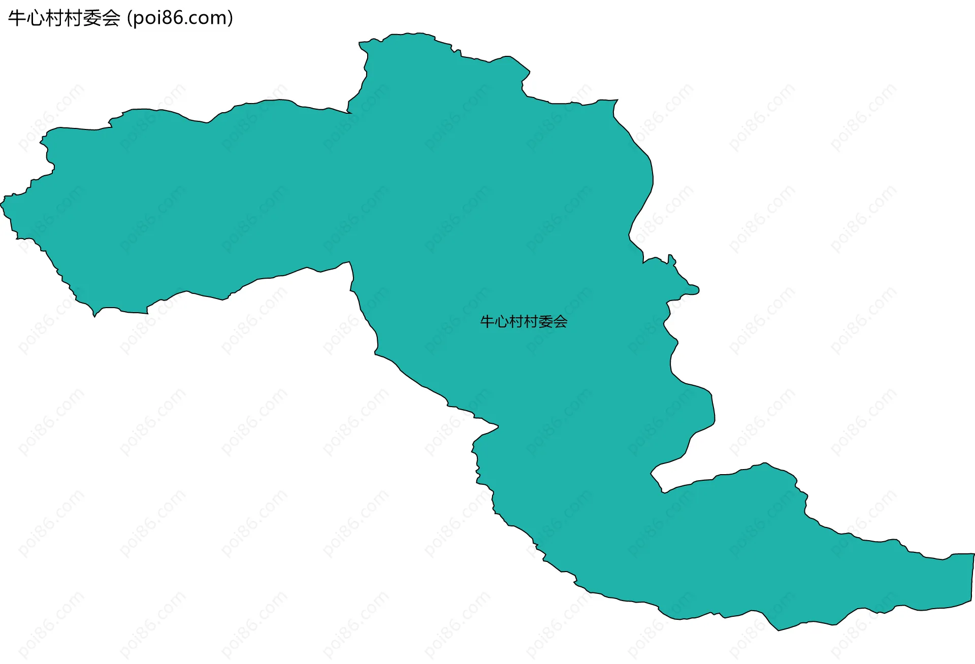 牛心村村委会边界地图