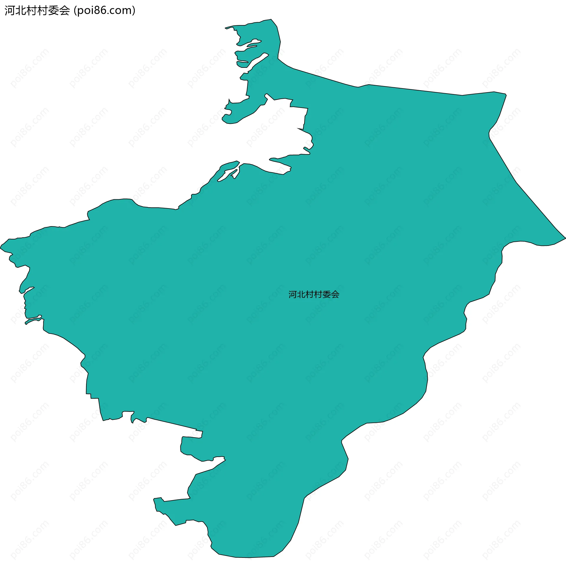 河北村村委会边界地图