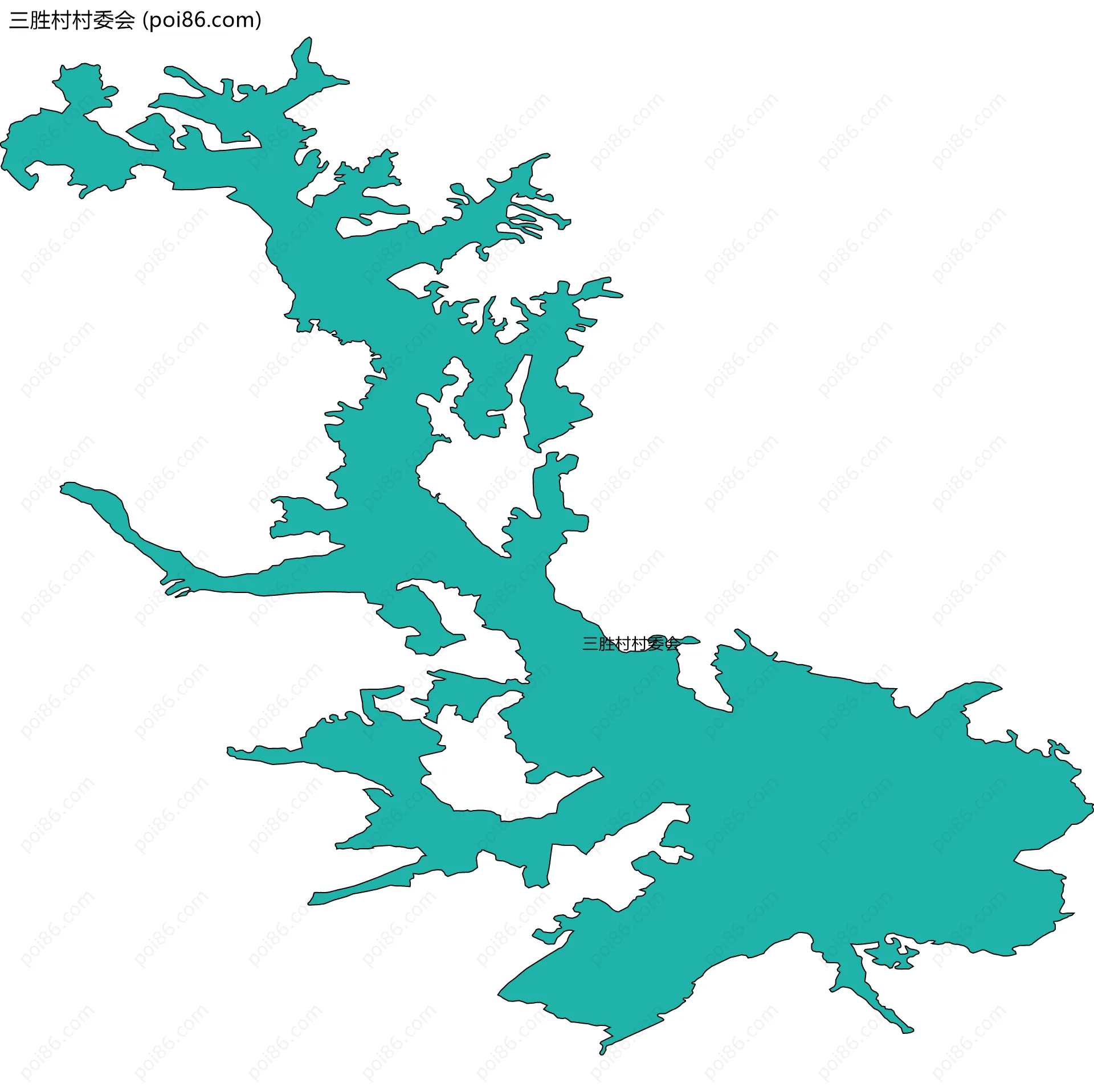 三胜村村委会边界地图