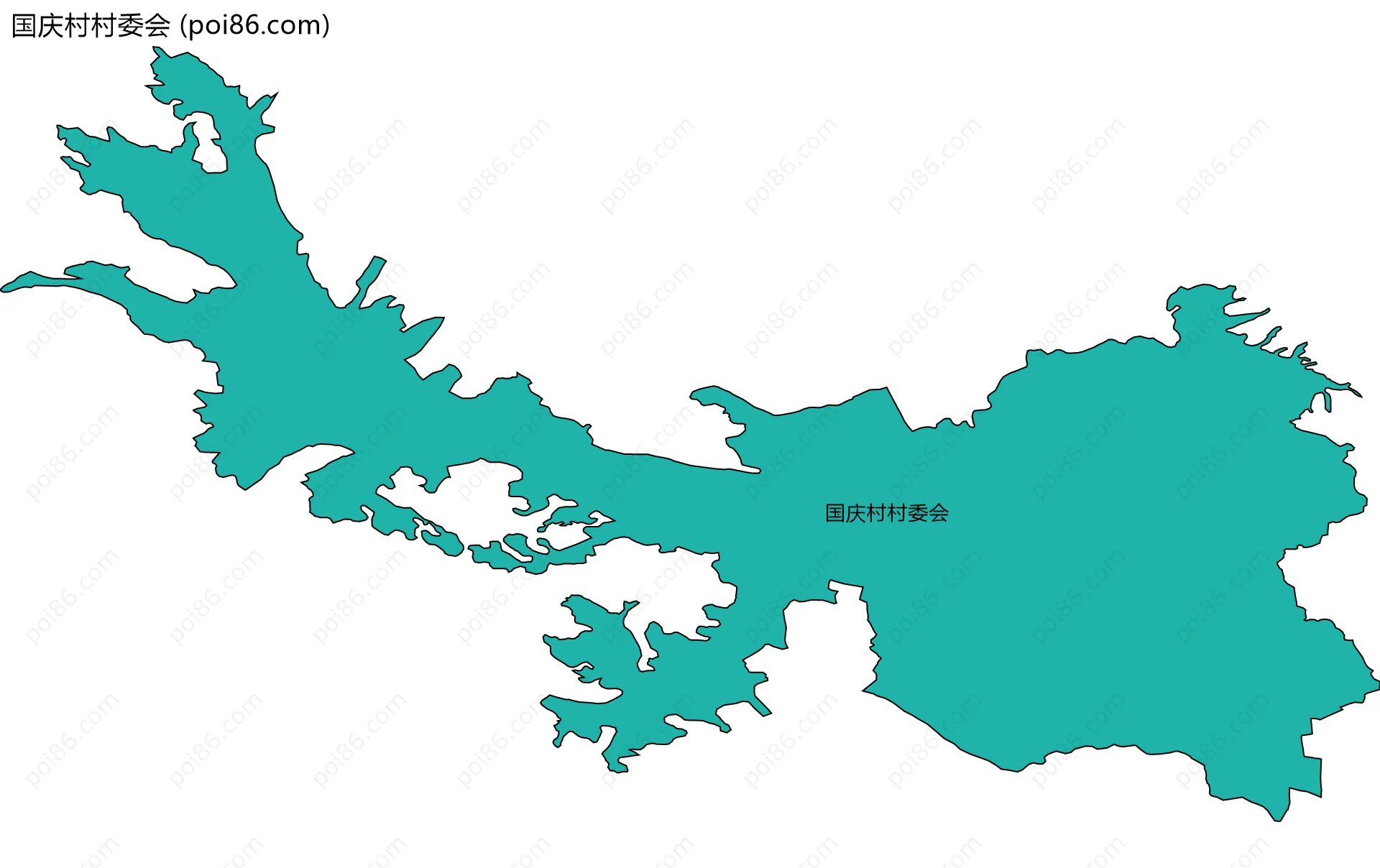 国庆村村委会边界地图