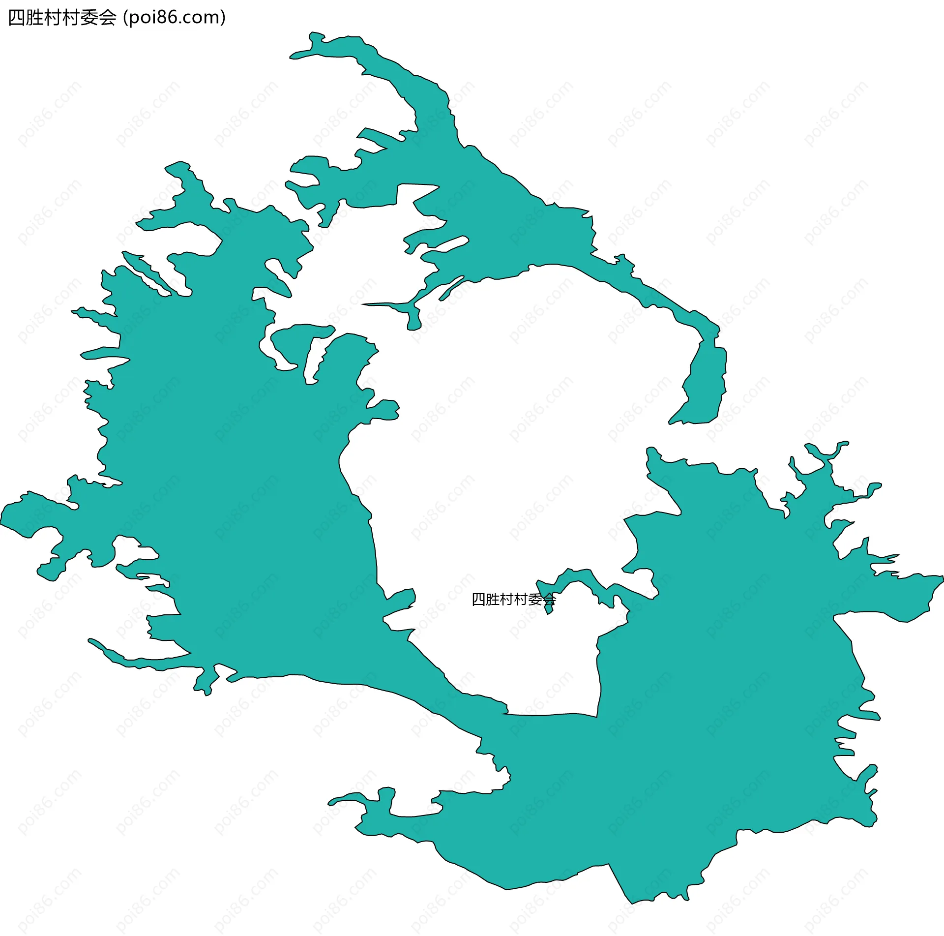 四胜村村委会边界地图