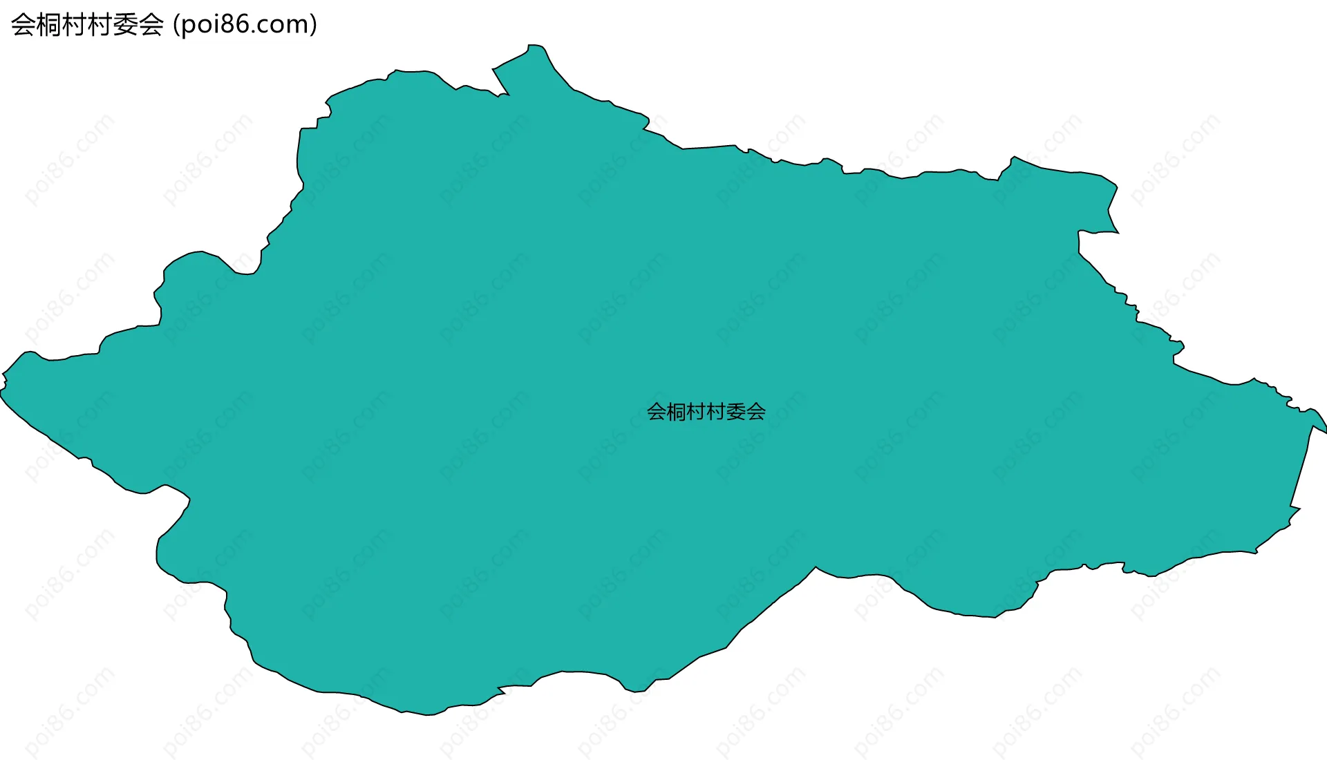 会桐村村委会边界地图