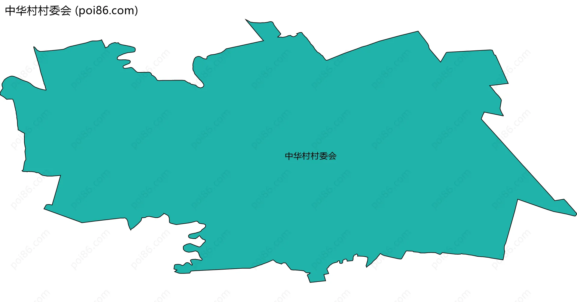 中华村村委会边界地图