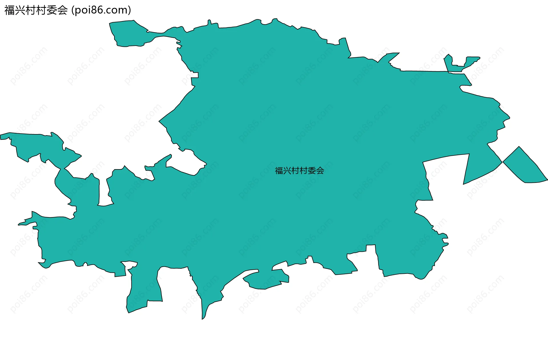 福兴村村委会边界地图