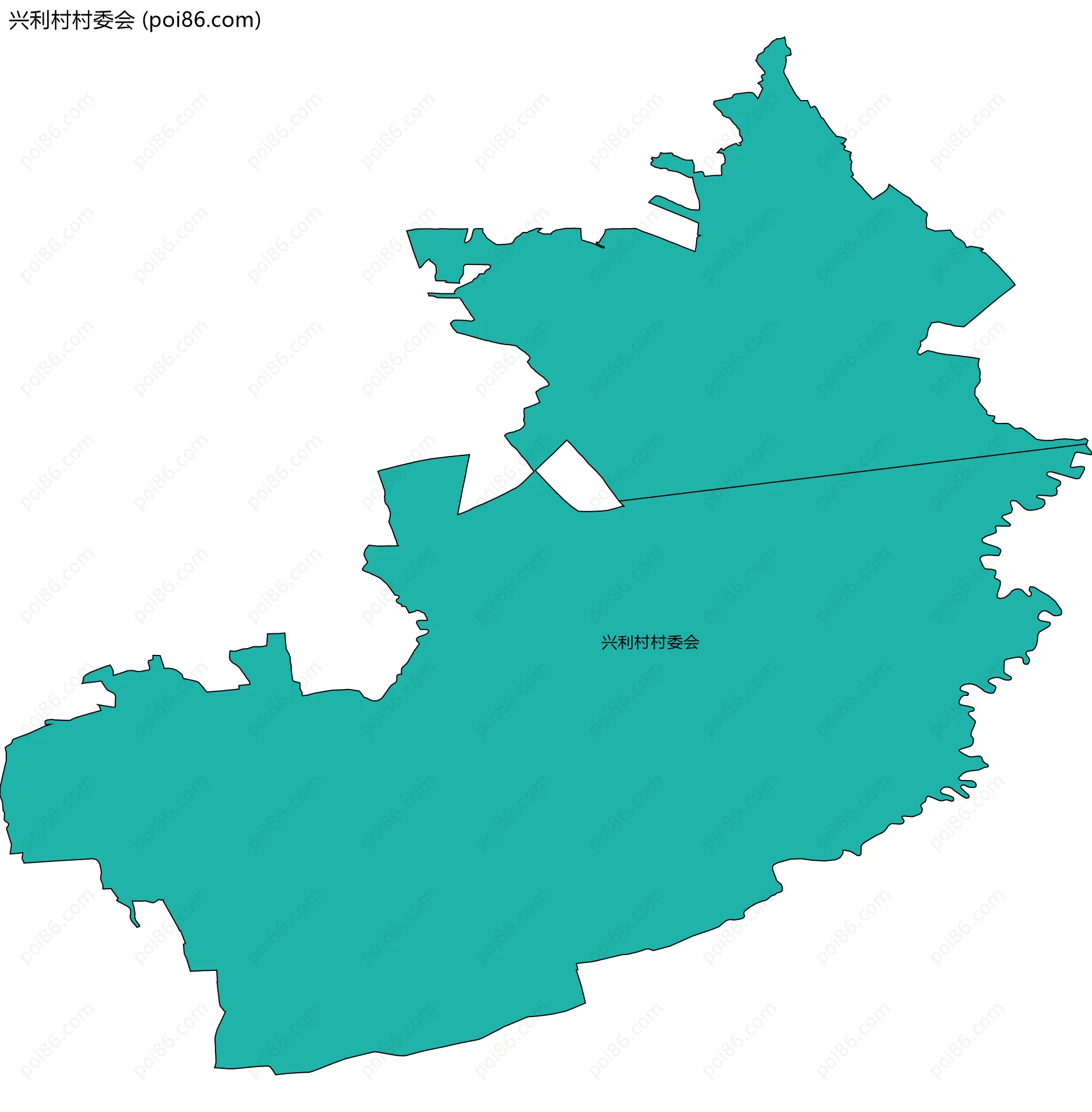 兴利村村委会边界地图