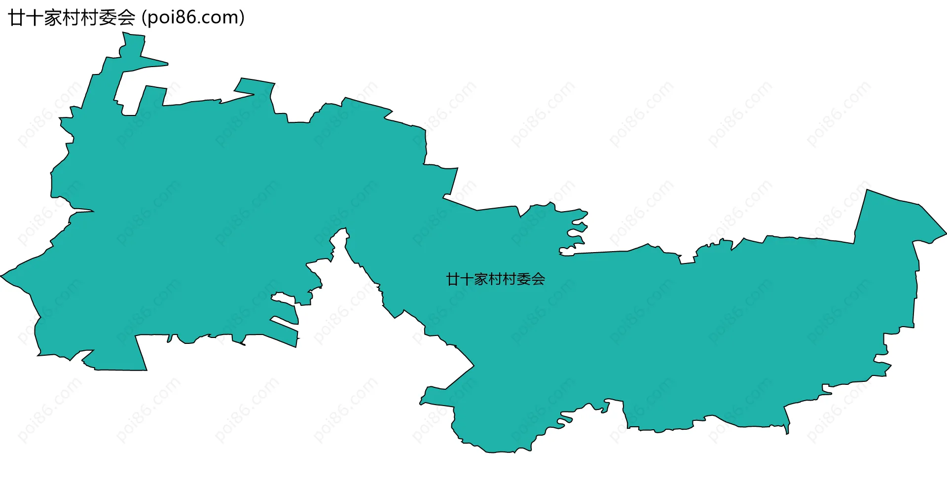 廿十家村村委会边界地图