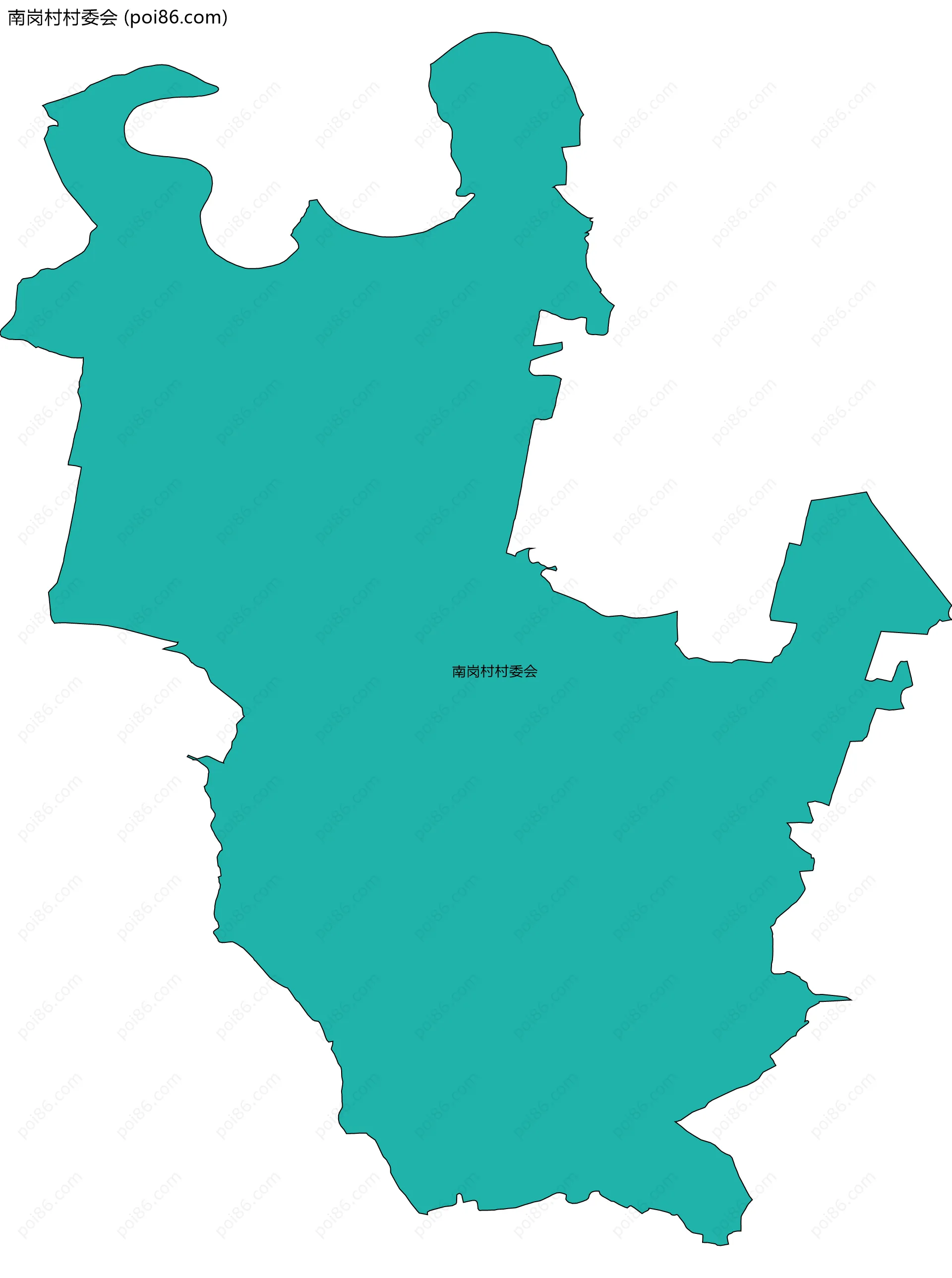 南岗村村委会边界地图