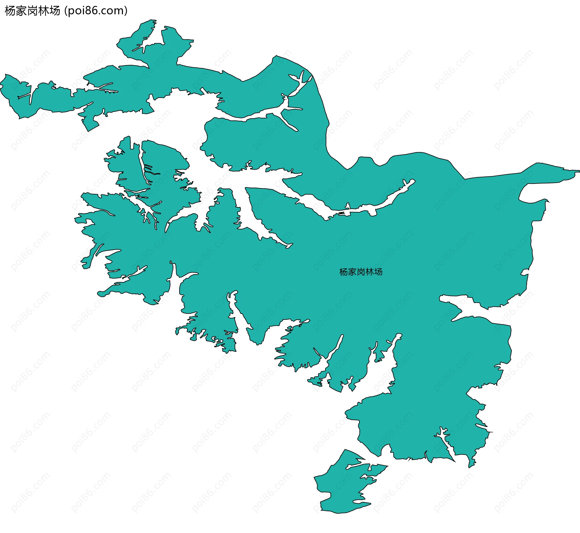 杨家岗林场边界地图