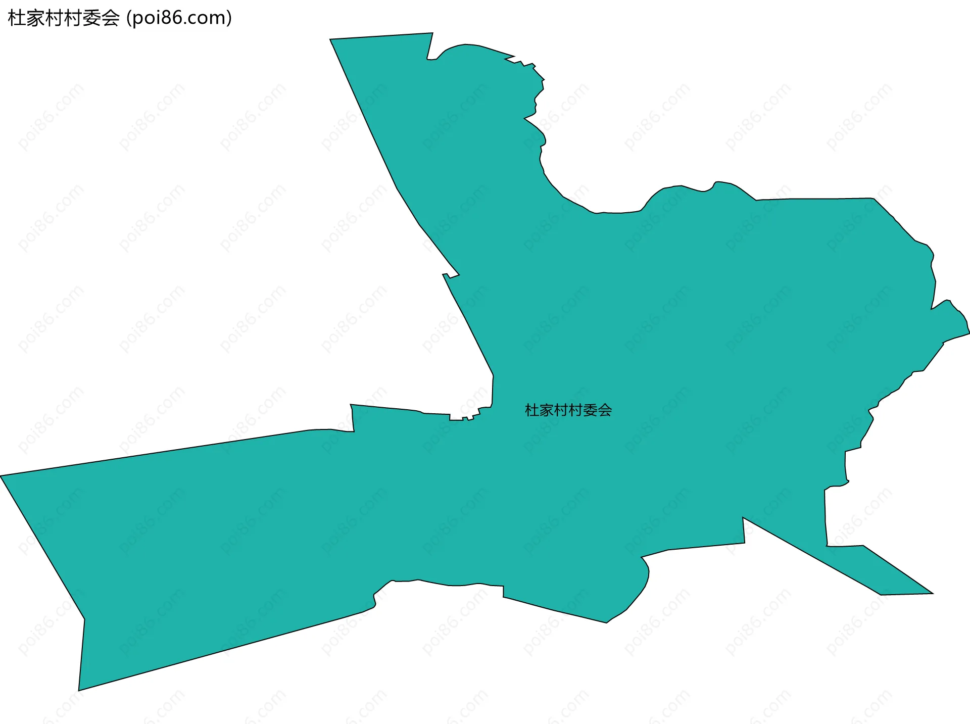 杜家村村委会边界地图
