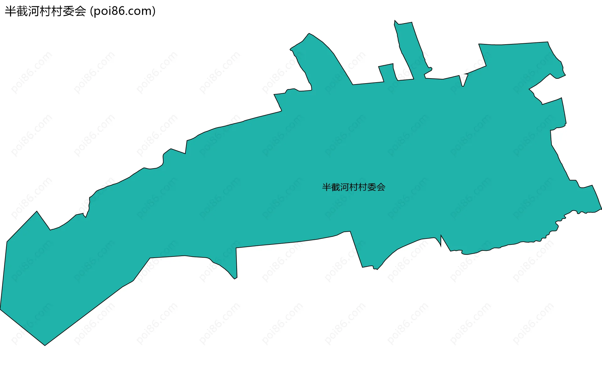 半截河村村委会边界地图