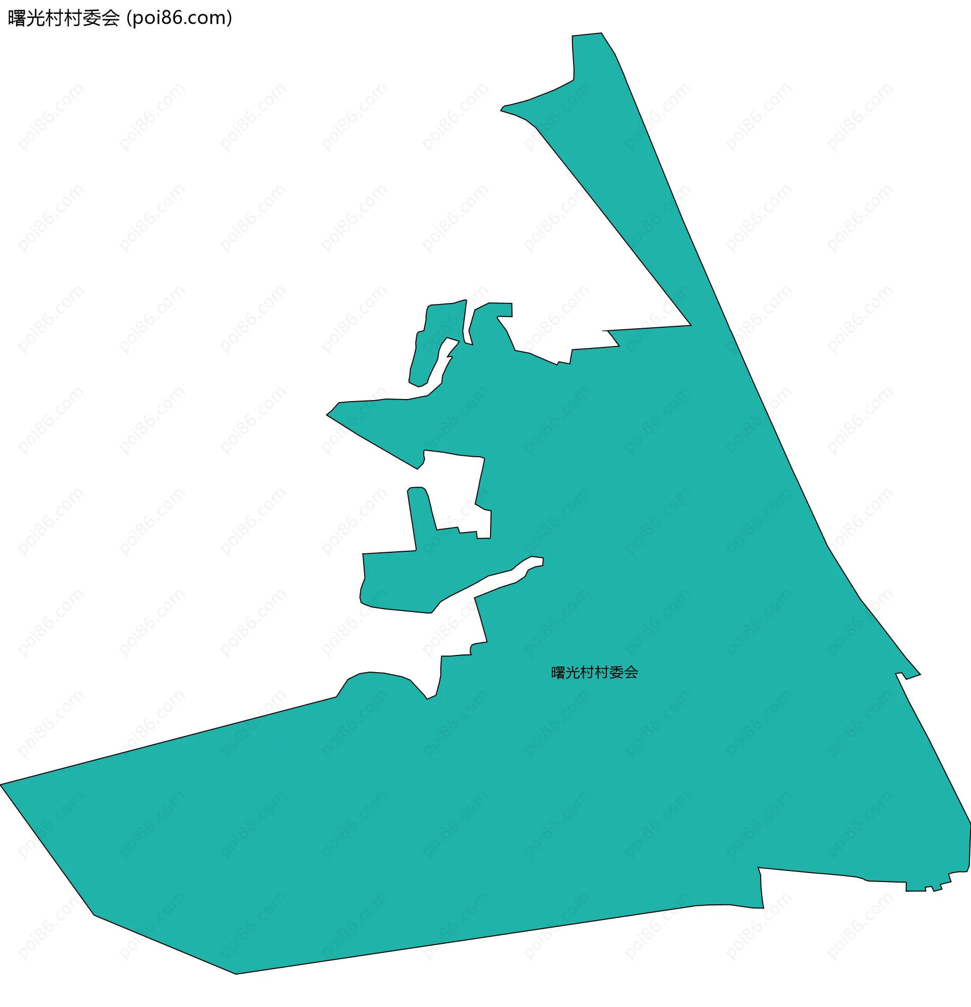 曙光村村委会边界地图