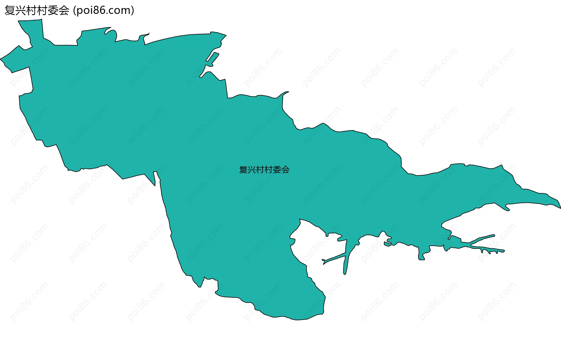 复兴村村委会边界地图