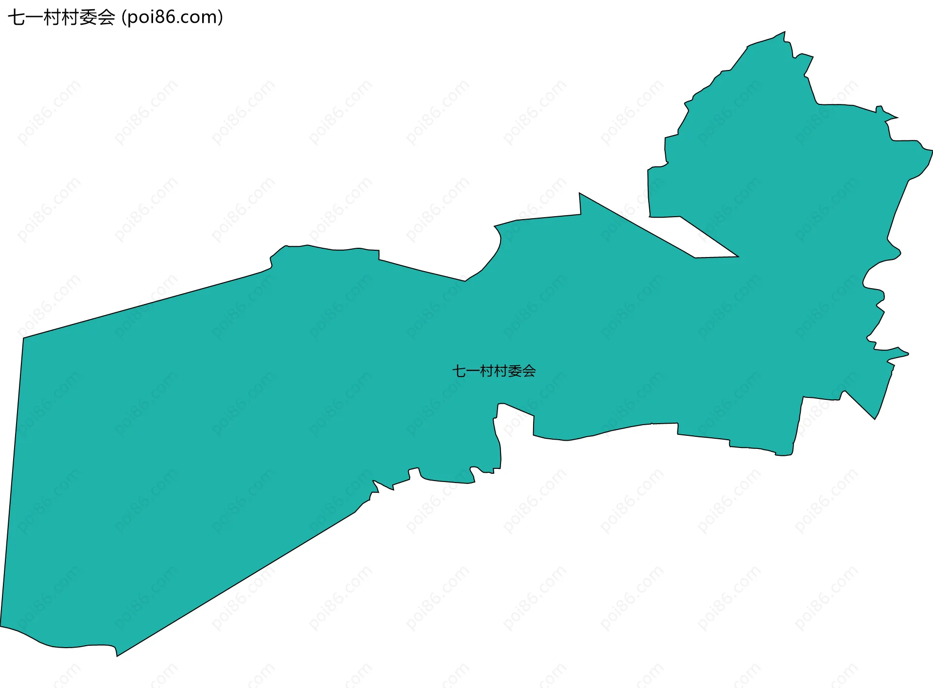 七一村村委会边界地图