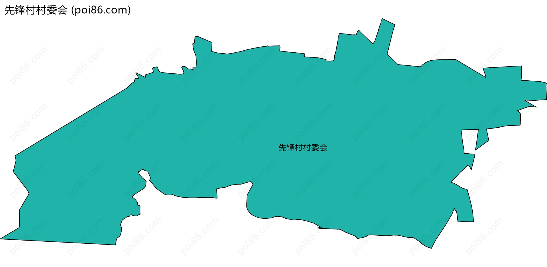 先锋村村委会边界地图