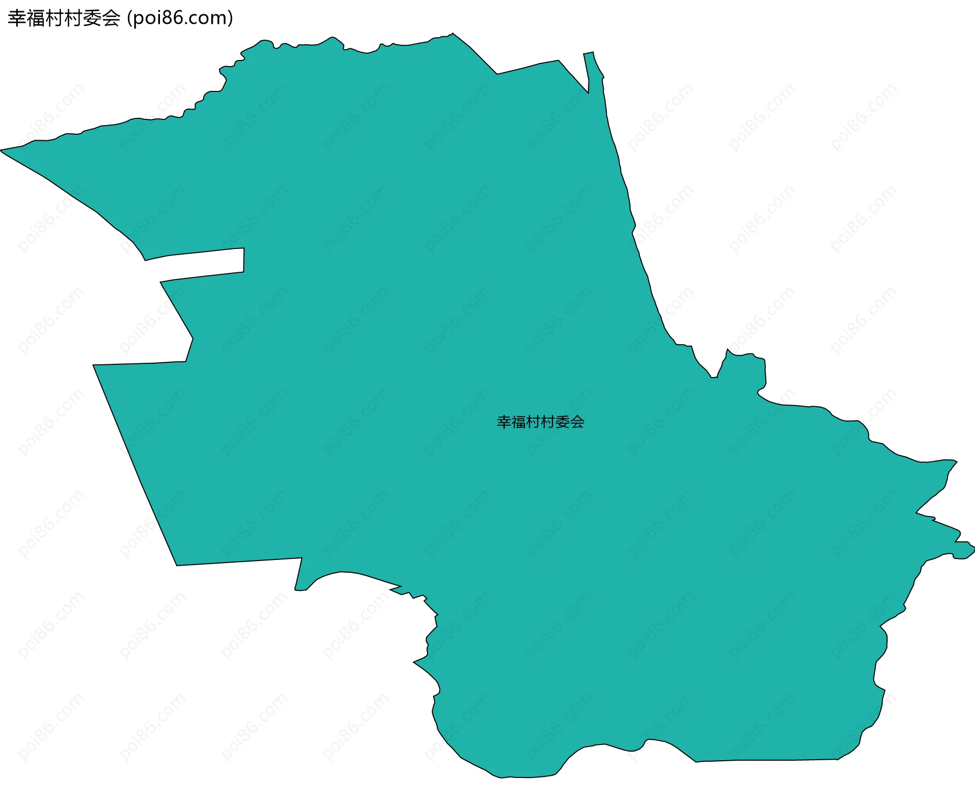 幸福村村委会边界地图