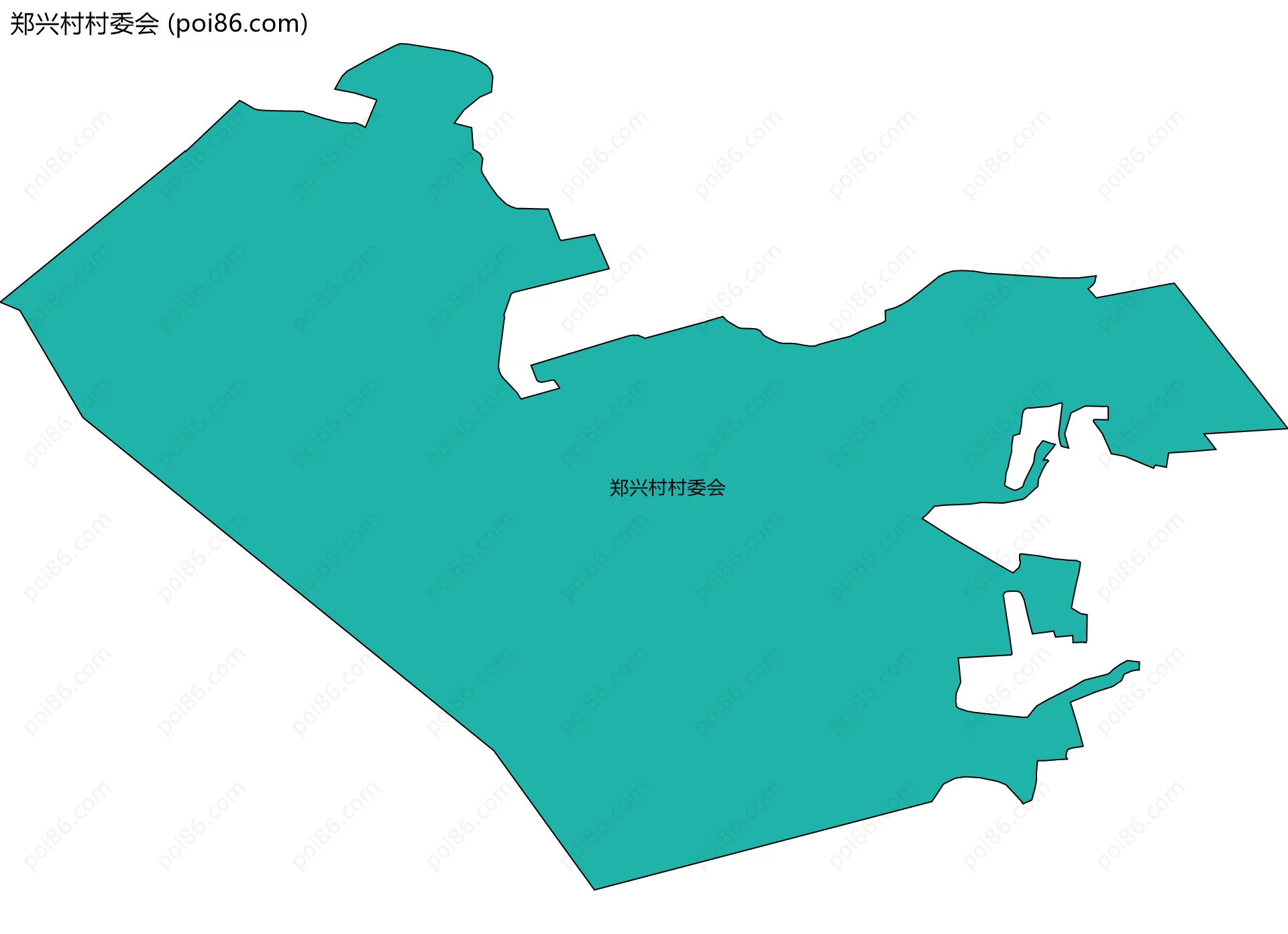 郑兴村村委会边界地图