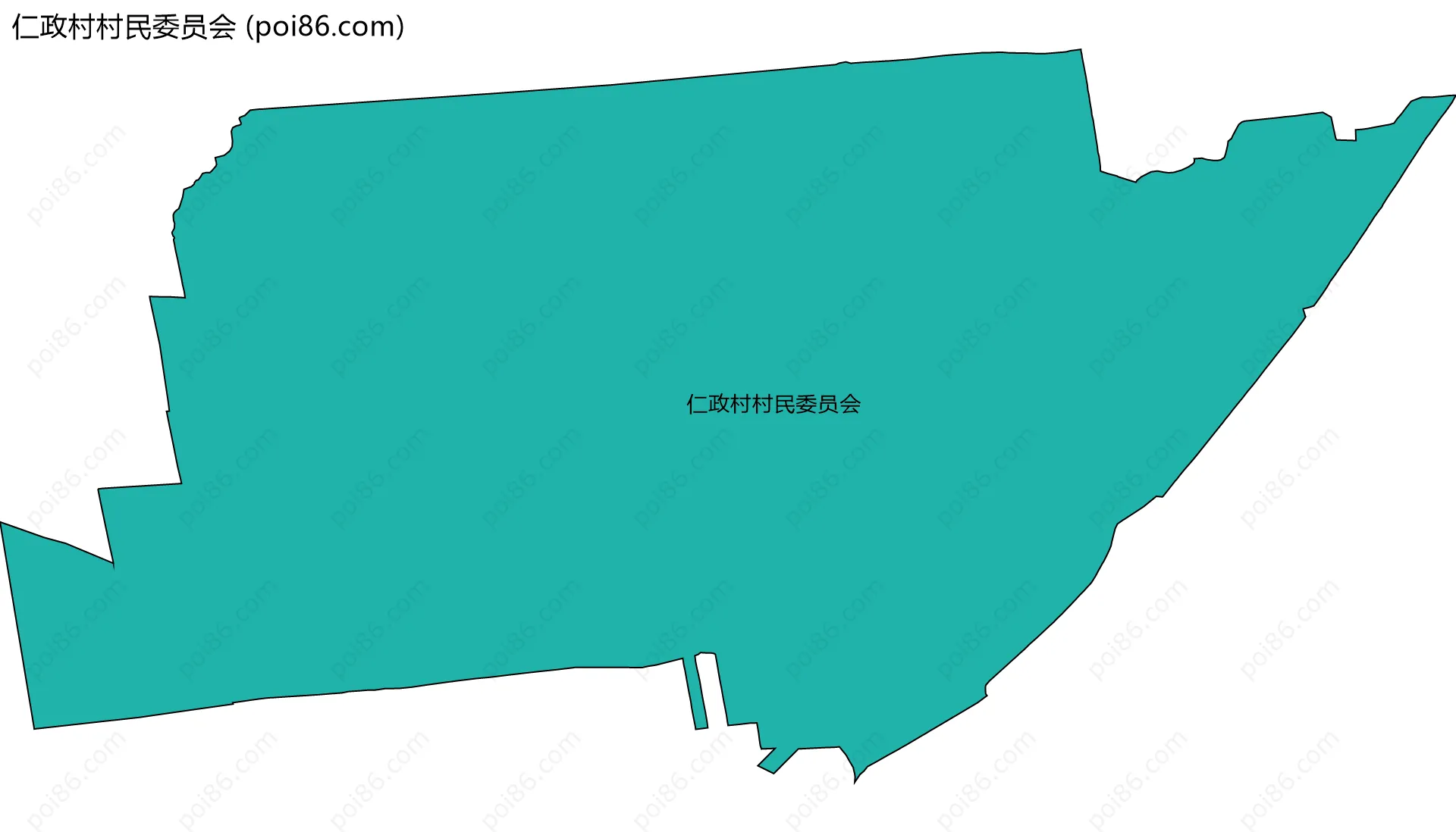仁政村村民委员会边界地图