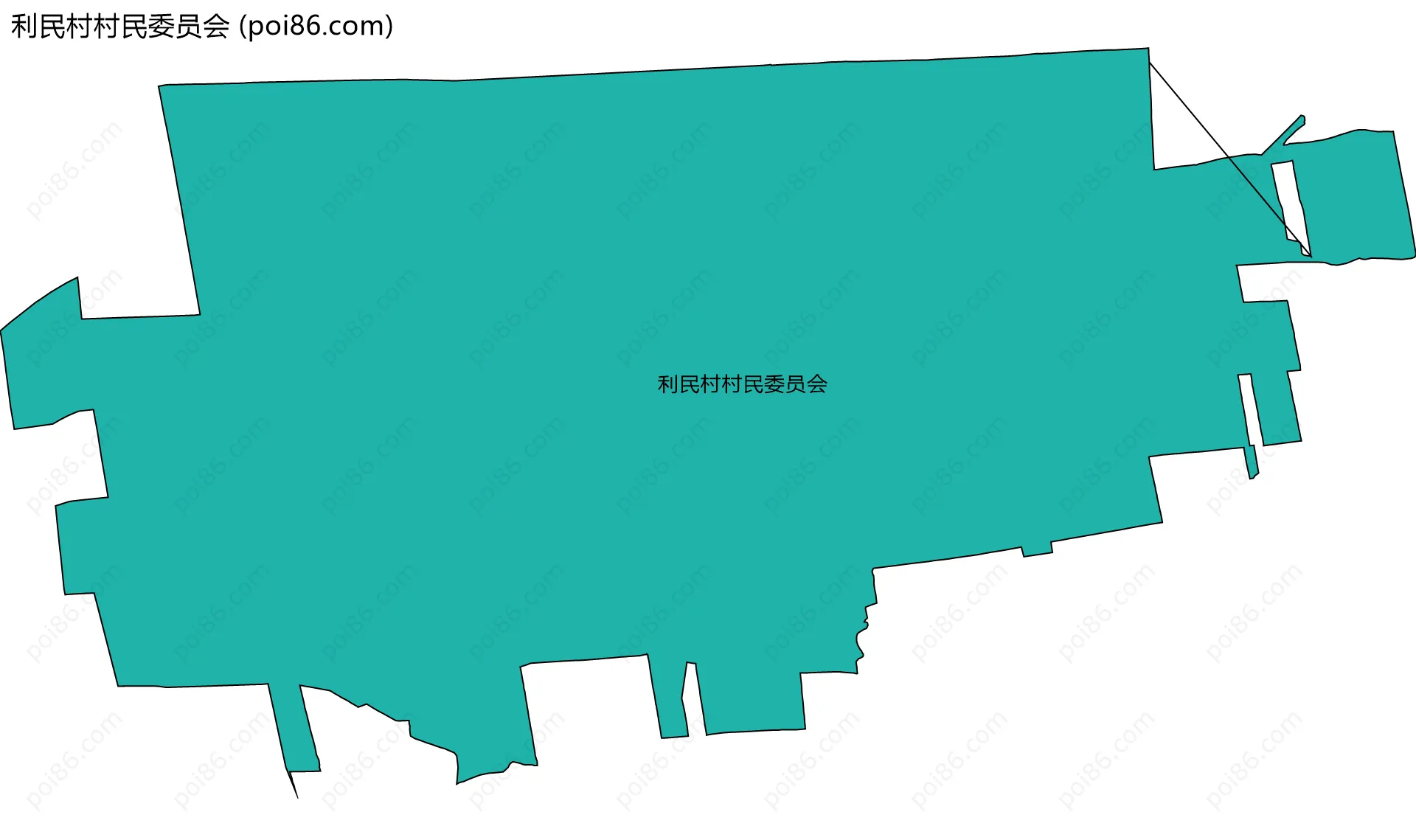 利民村村民委员会边界地图