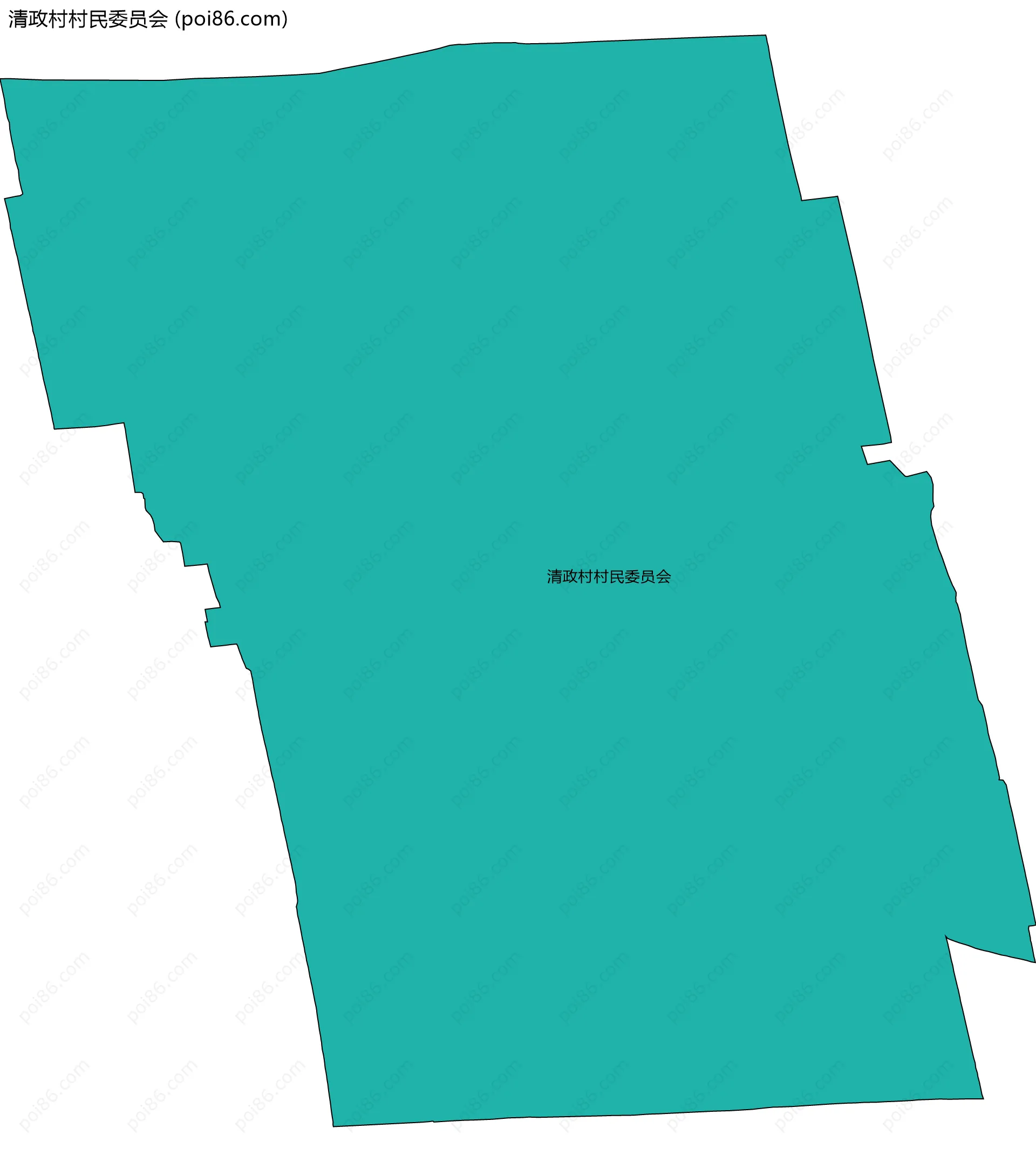 清政村村民委员会边界地图