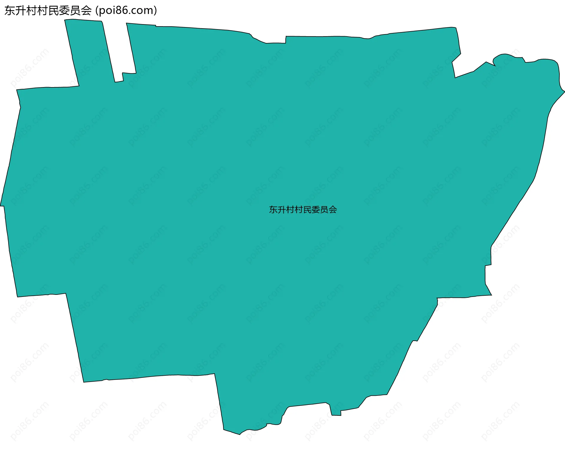东升村村民委员会边界地图