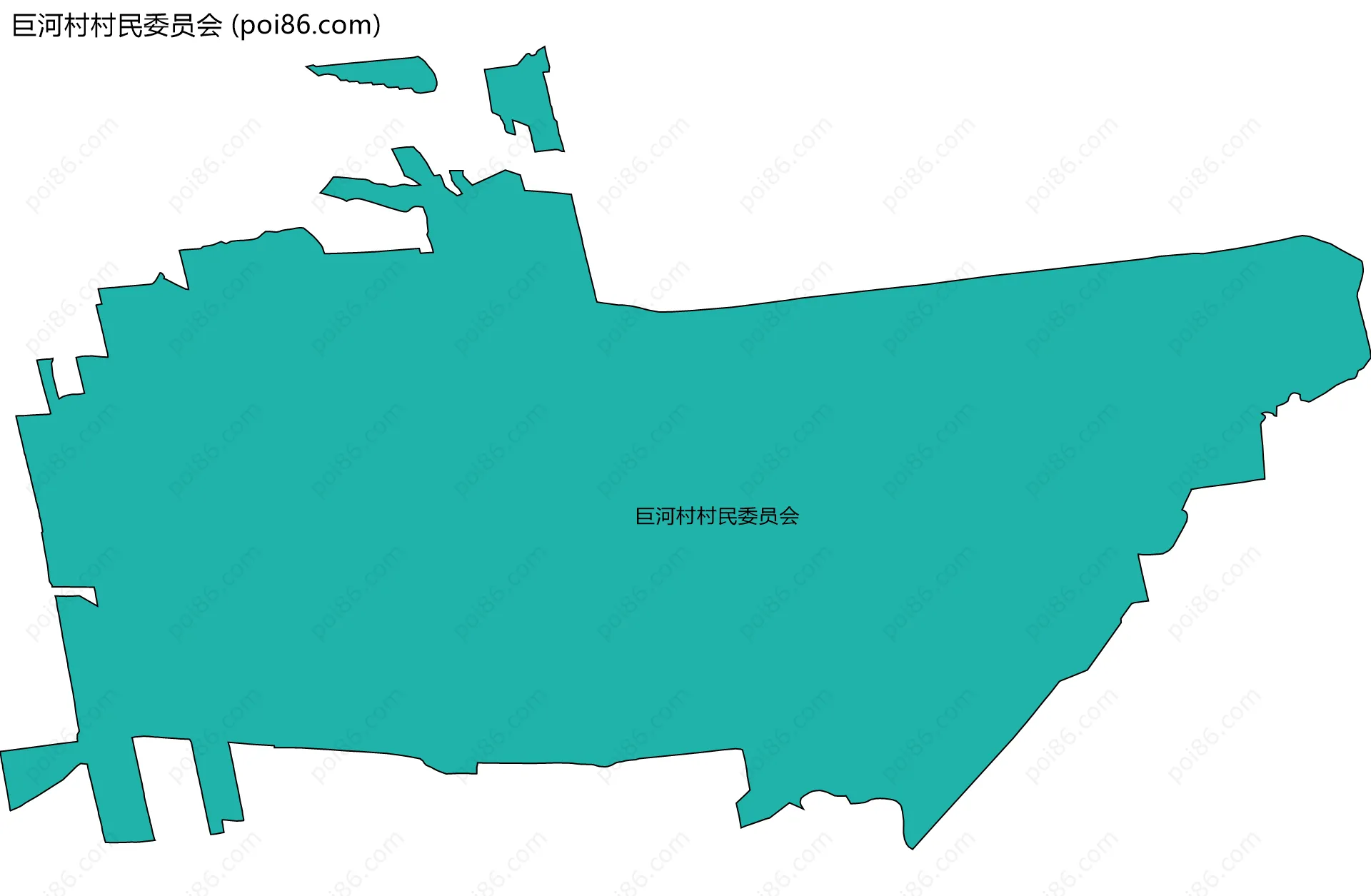 巨河村村民委员会边界地图