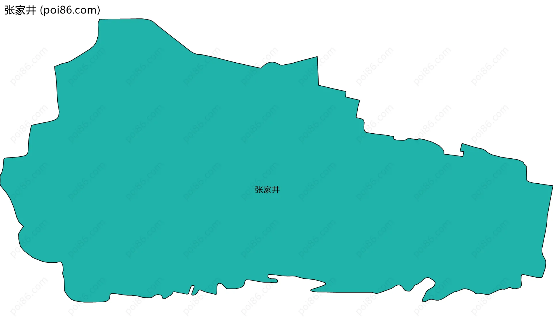 张家井边界地图