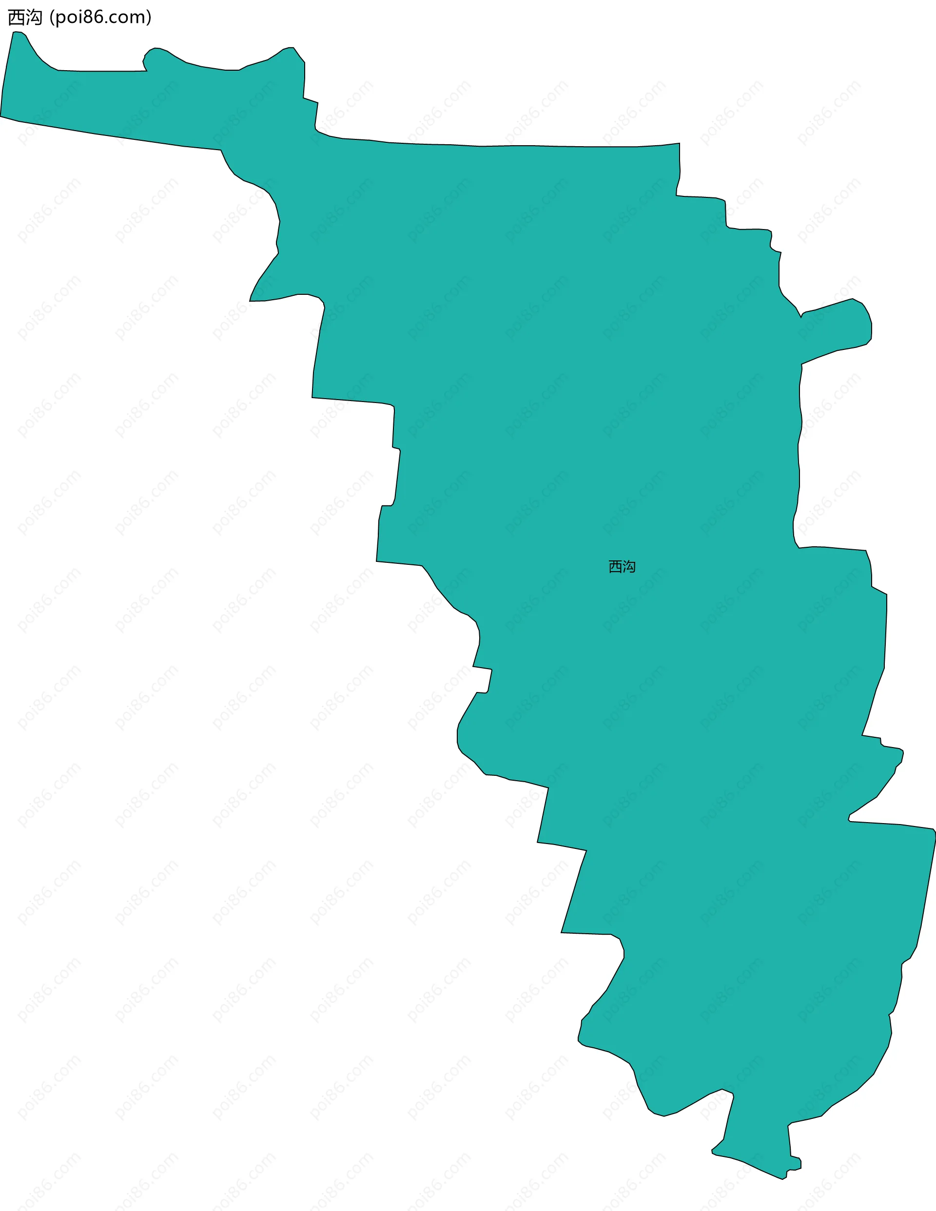 西沟边界地图