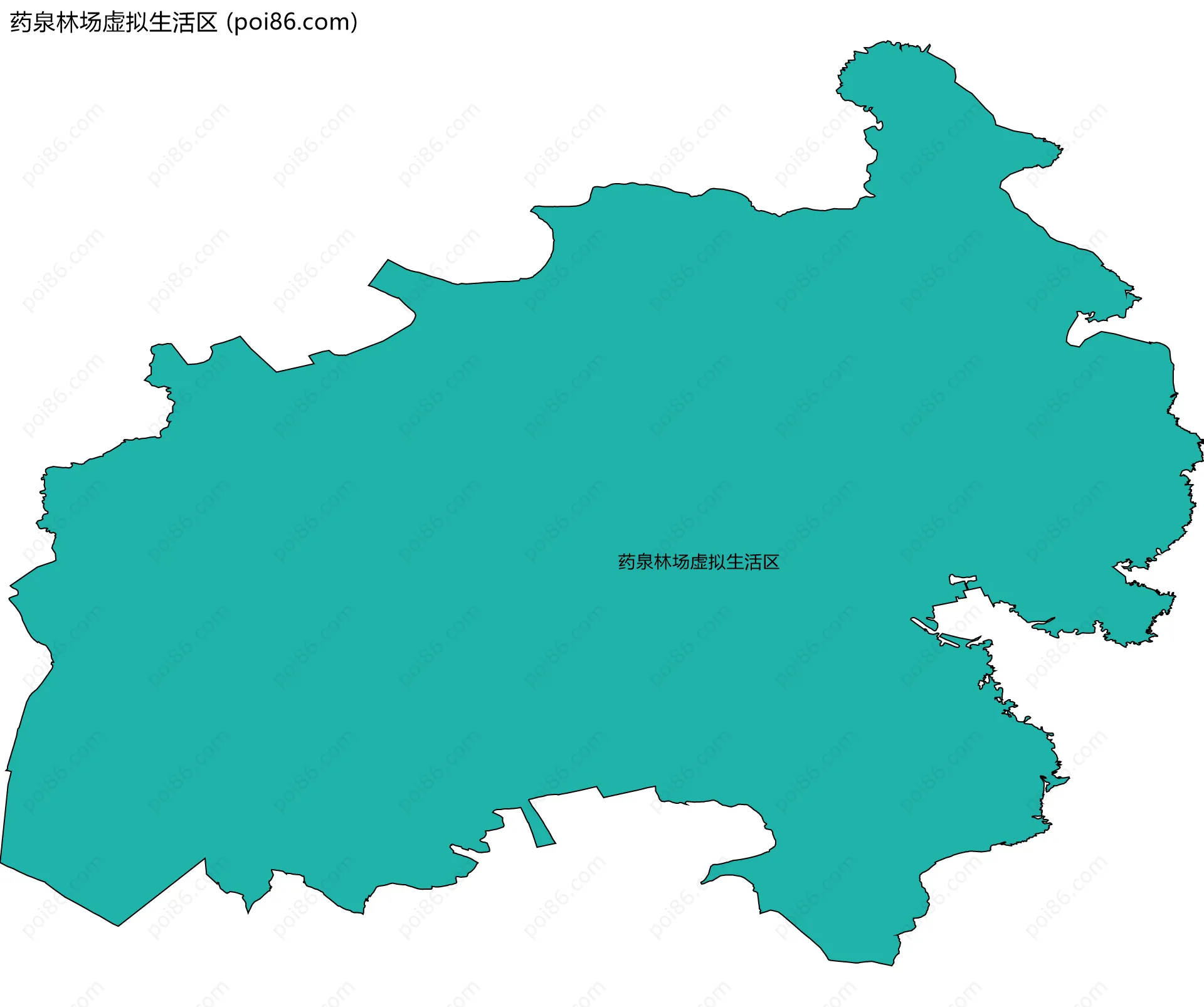 药泉林场虚拟生活区边界地图