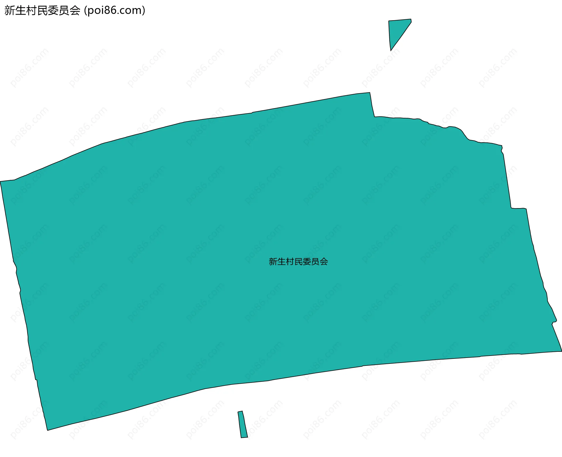 新生村民委员会边界地图