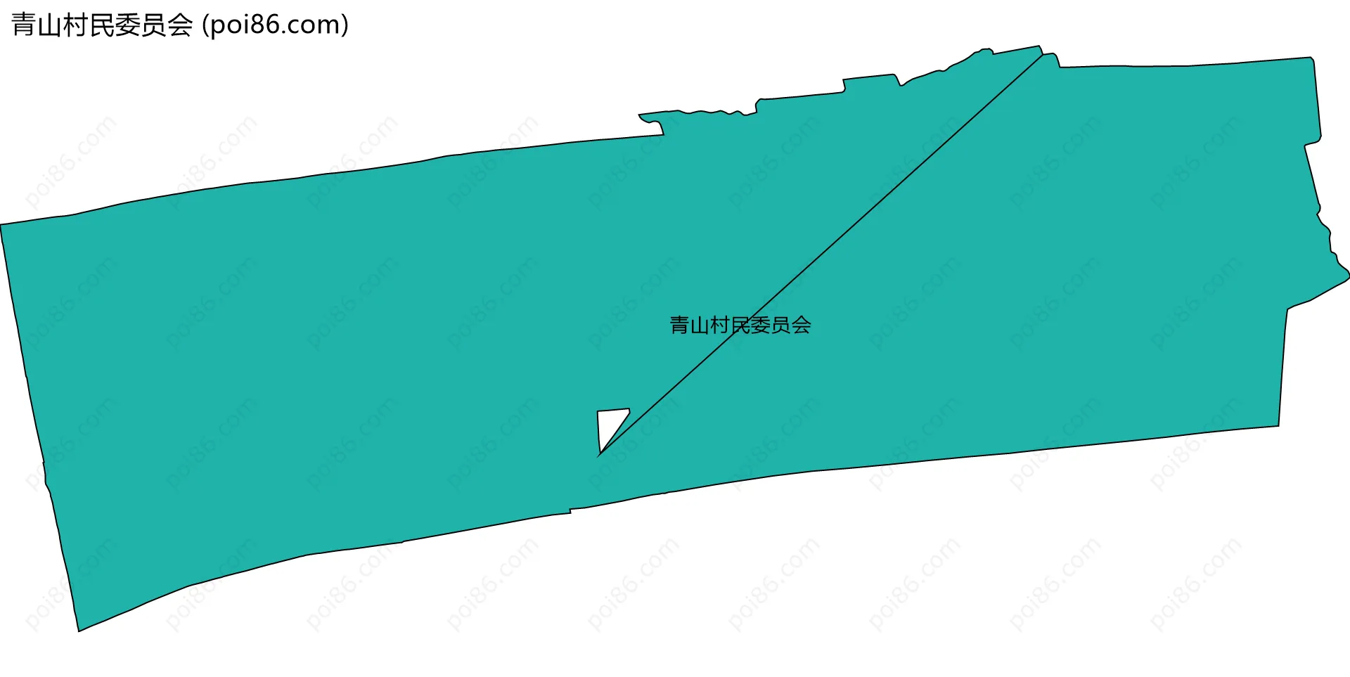 青山村民委员会边界地图