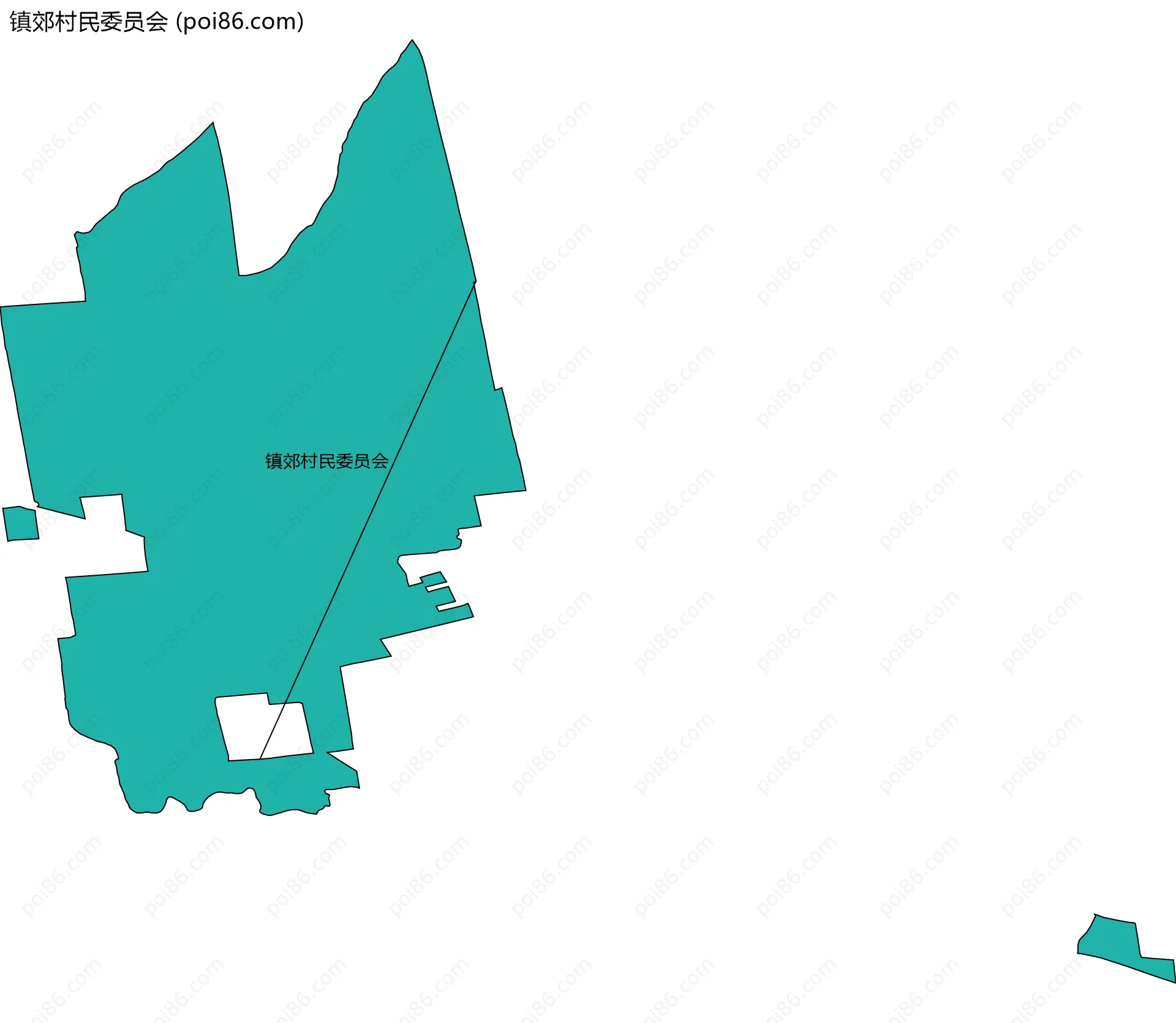 镇郊村民委员会边界地图