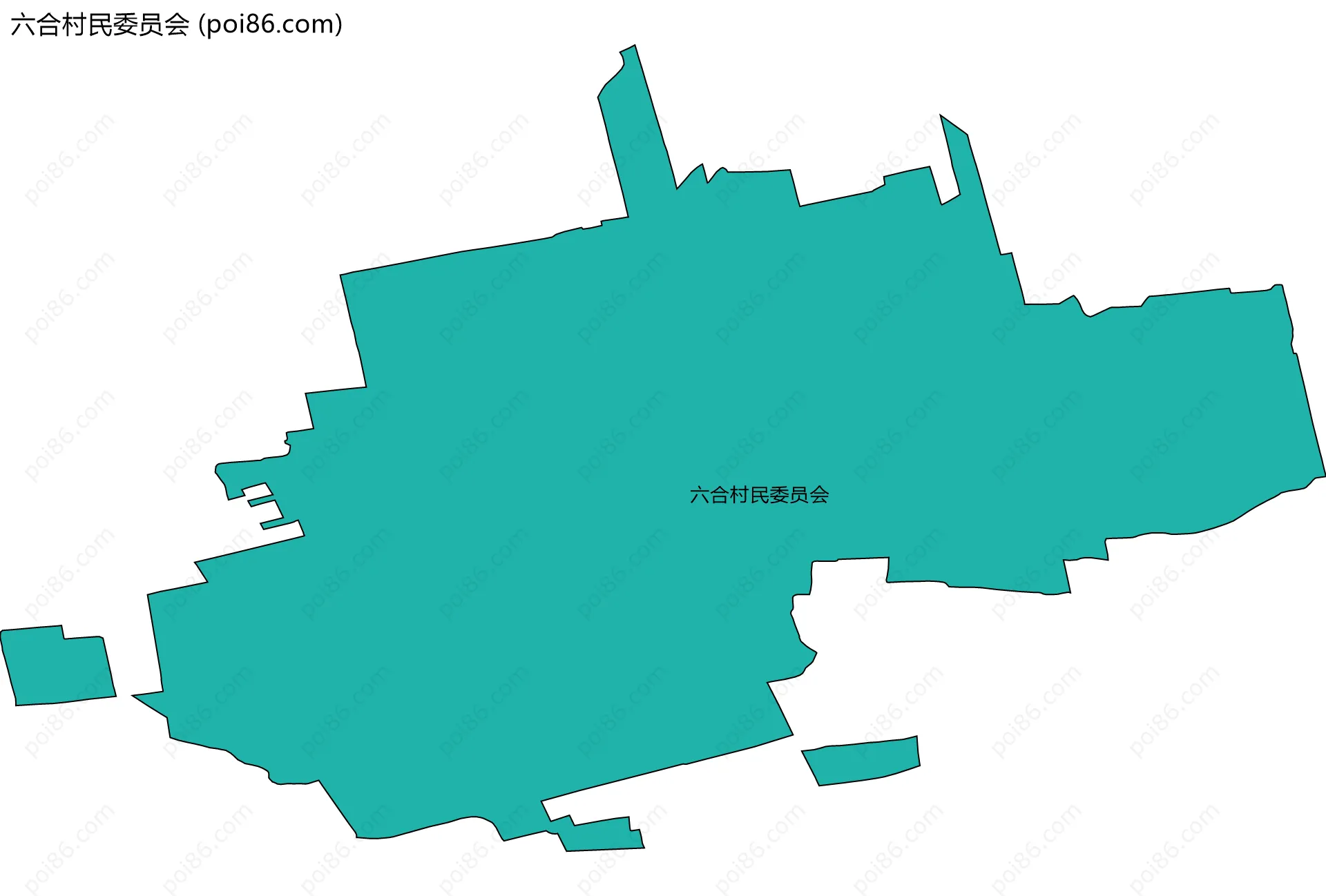 六合村民委员会边界地图