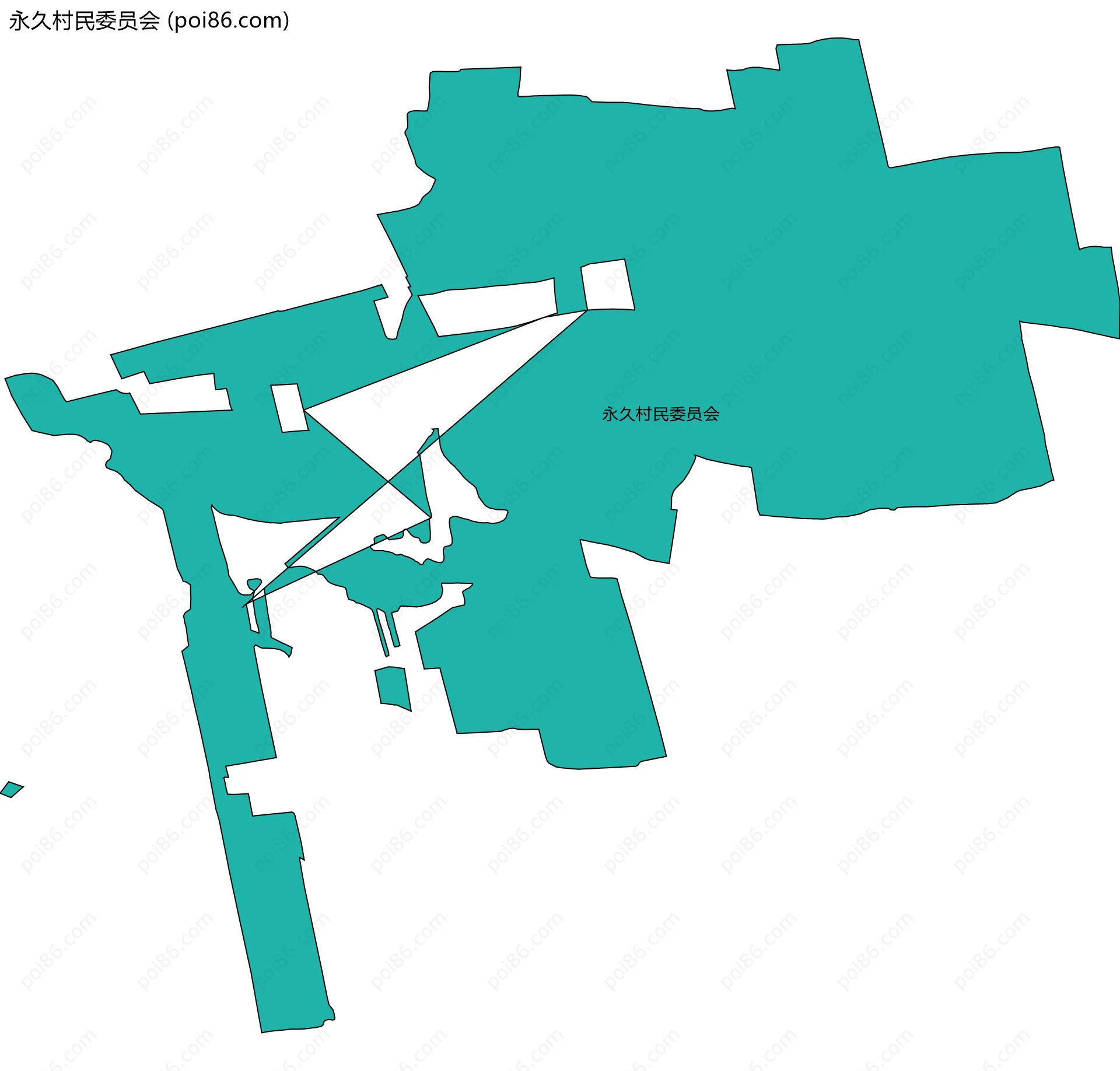 永久村民委员会边界地图