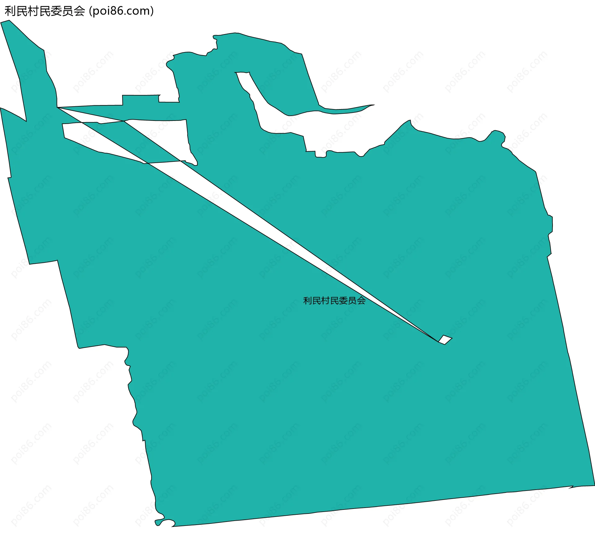 利民村民委员会边界地图