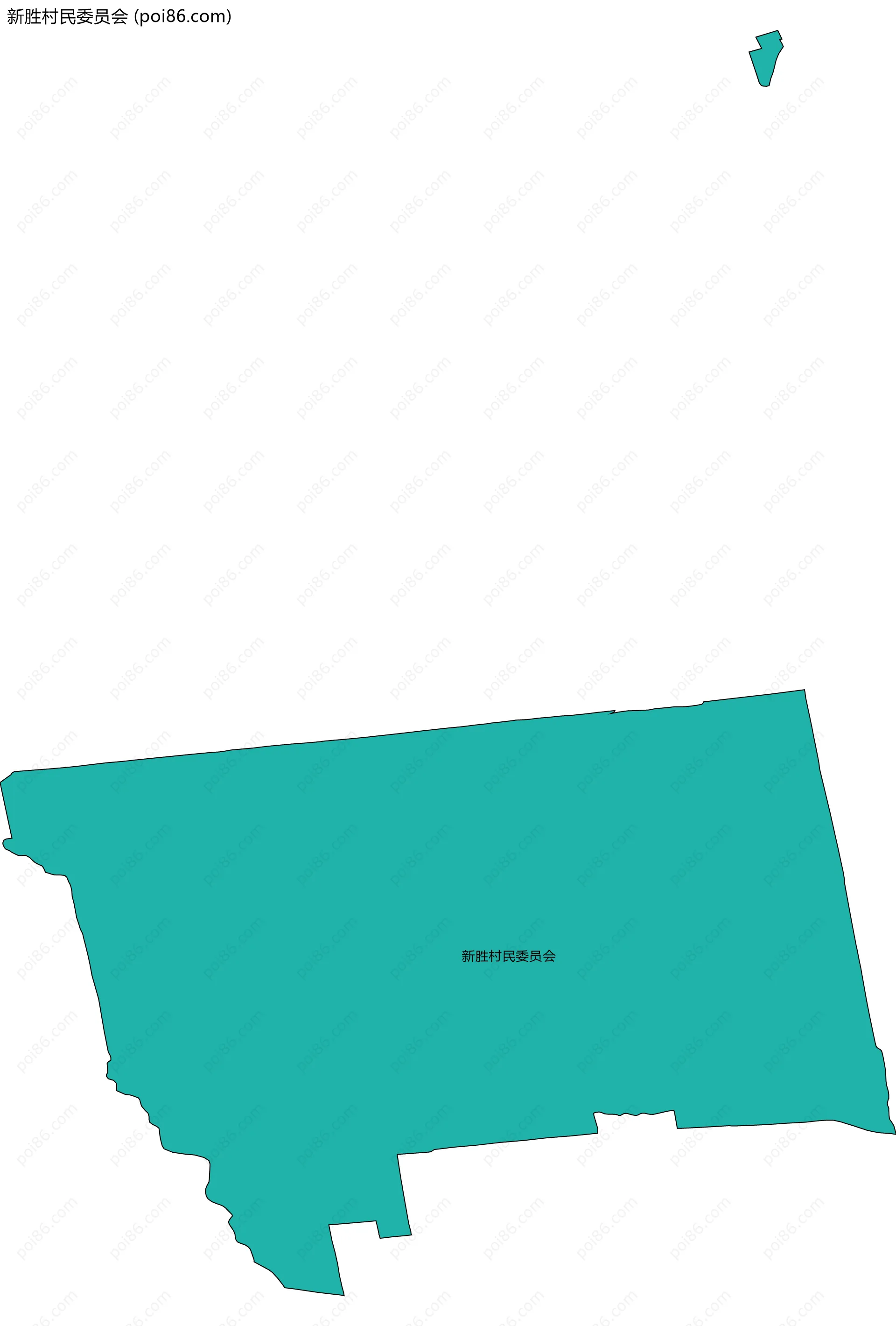 新胜村民委员会边界地图