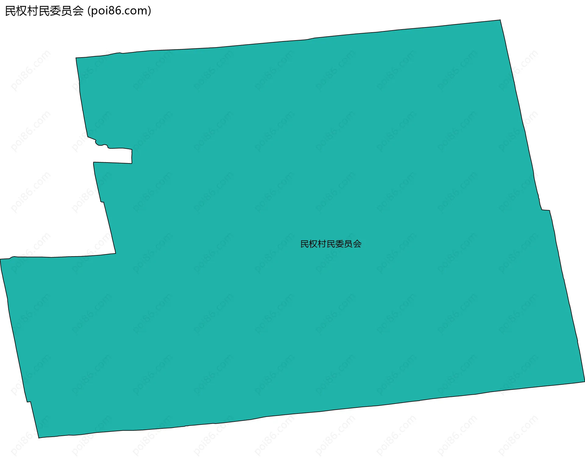 民权村民委员会边界地图