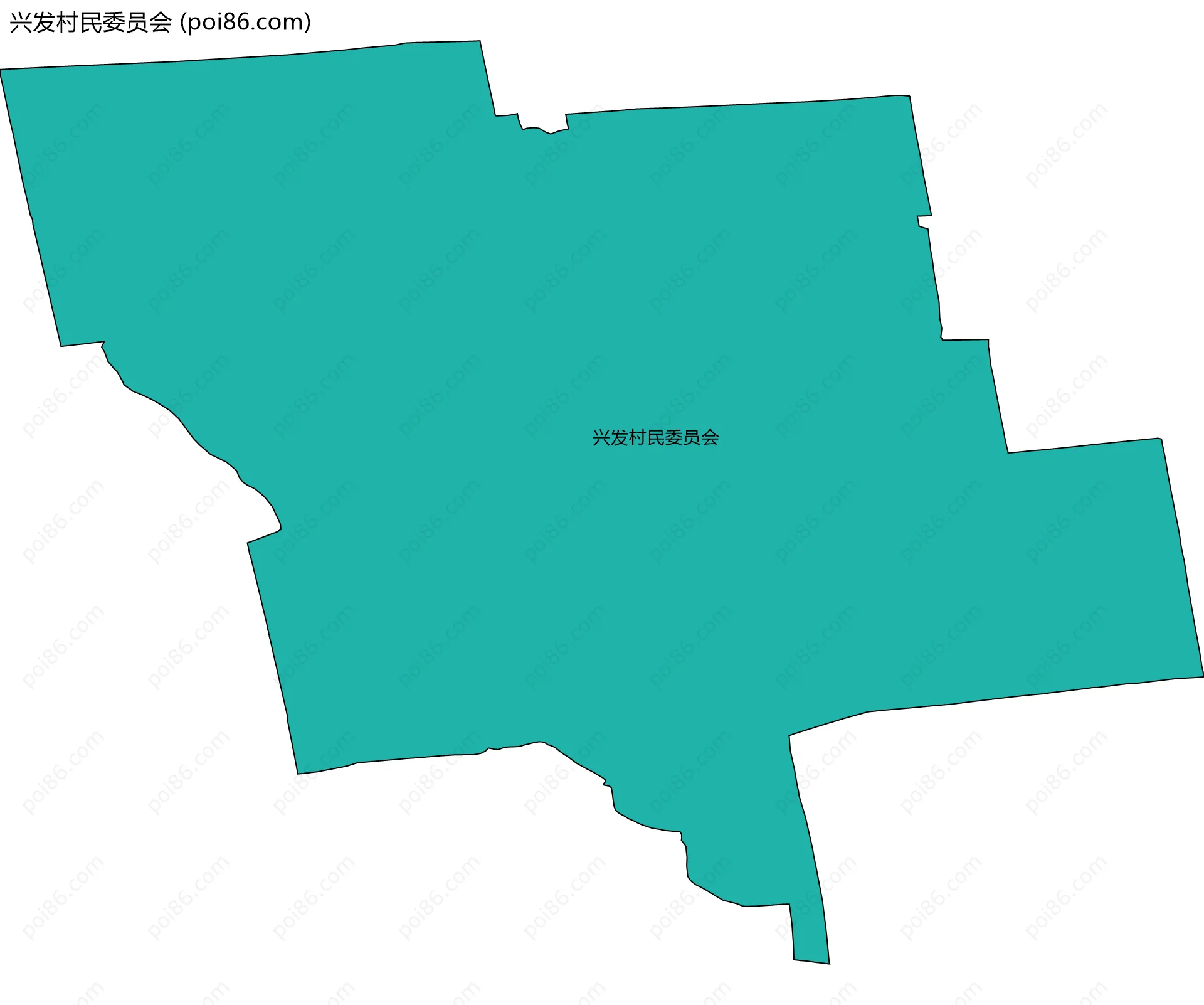 兴发村民委员会边界地图