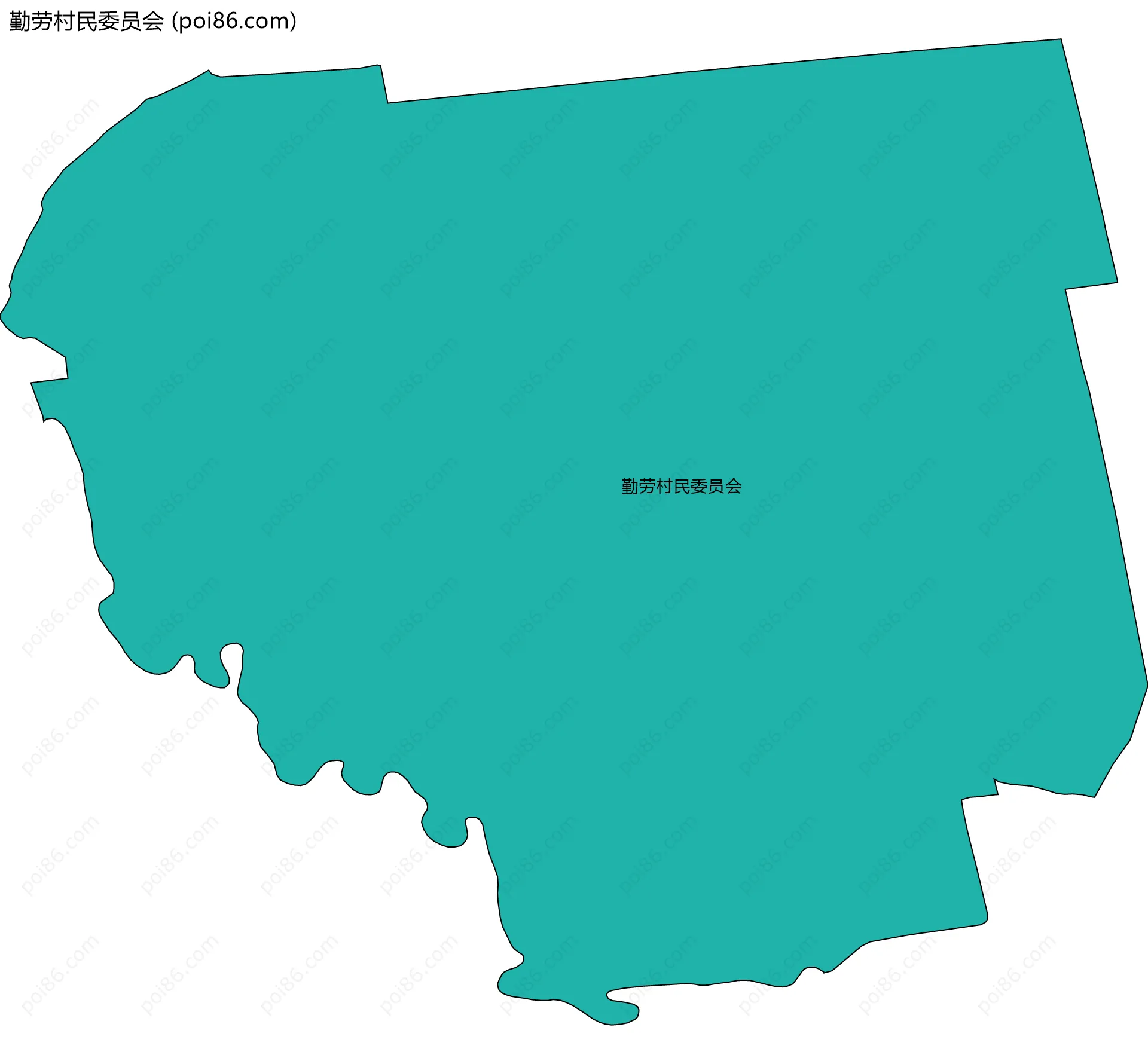 勤劳村民委员会边界地图