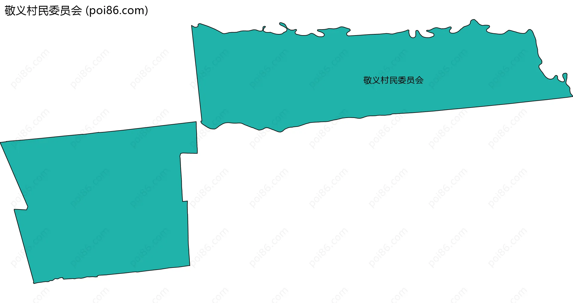 敬义村民委员会边界地图