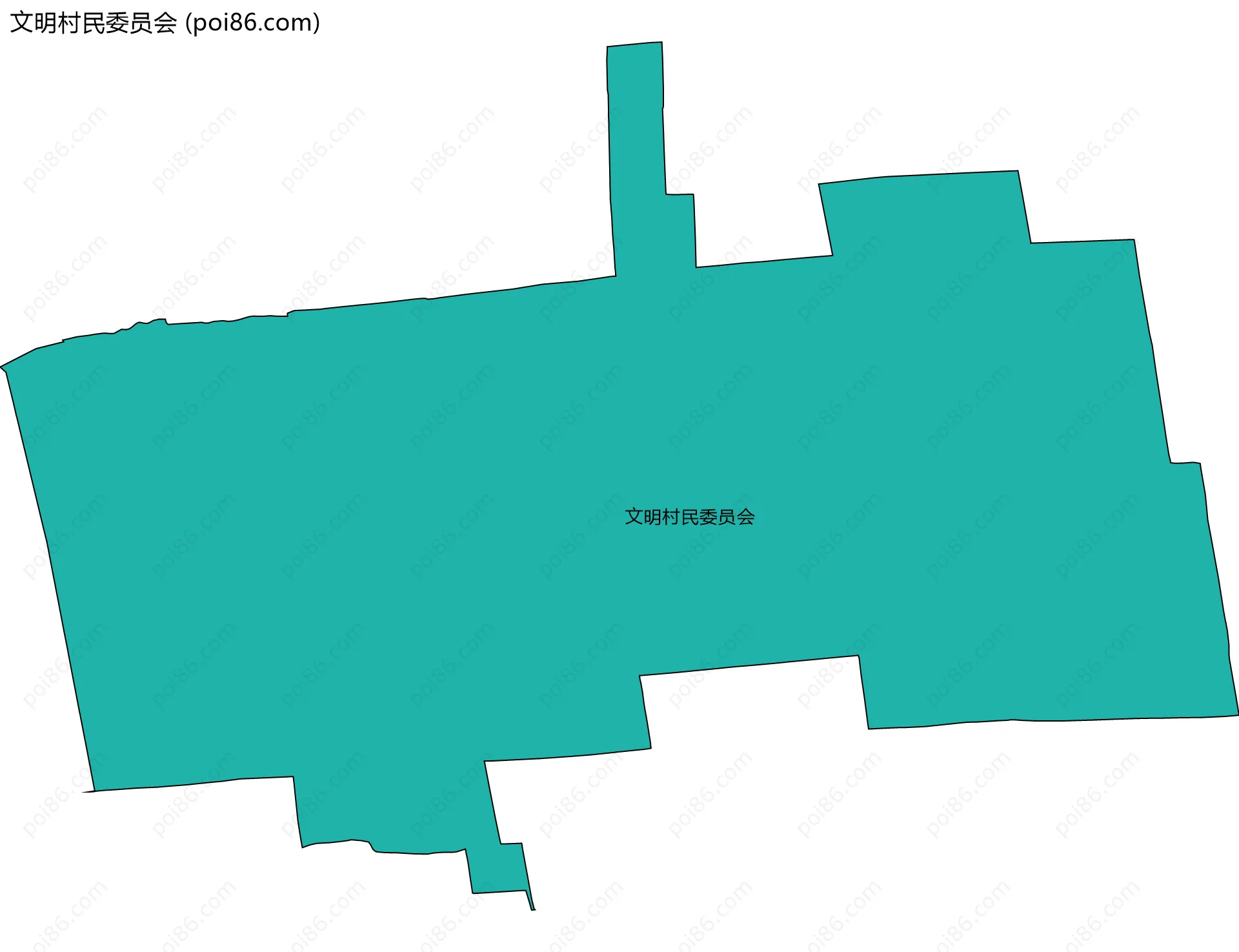 文明村民委员会边界地图