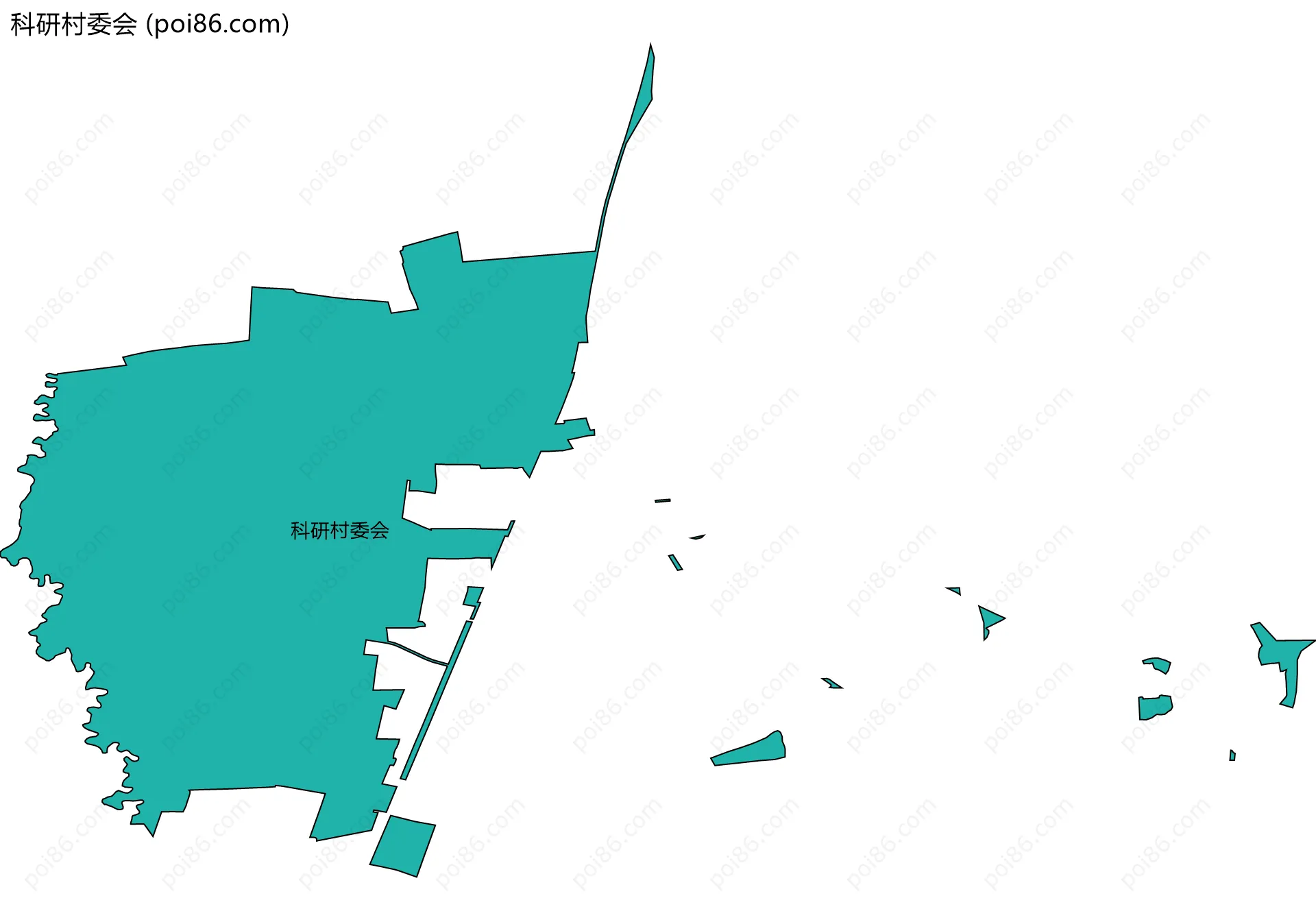 科研村委会边界地图