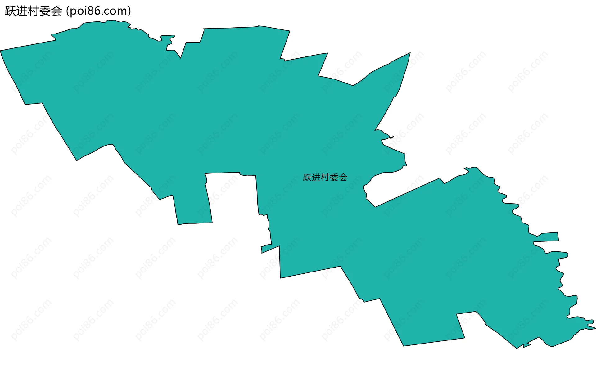 跃进村委会边界地图