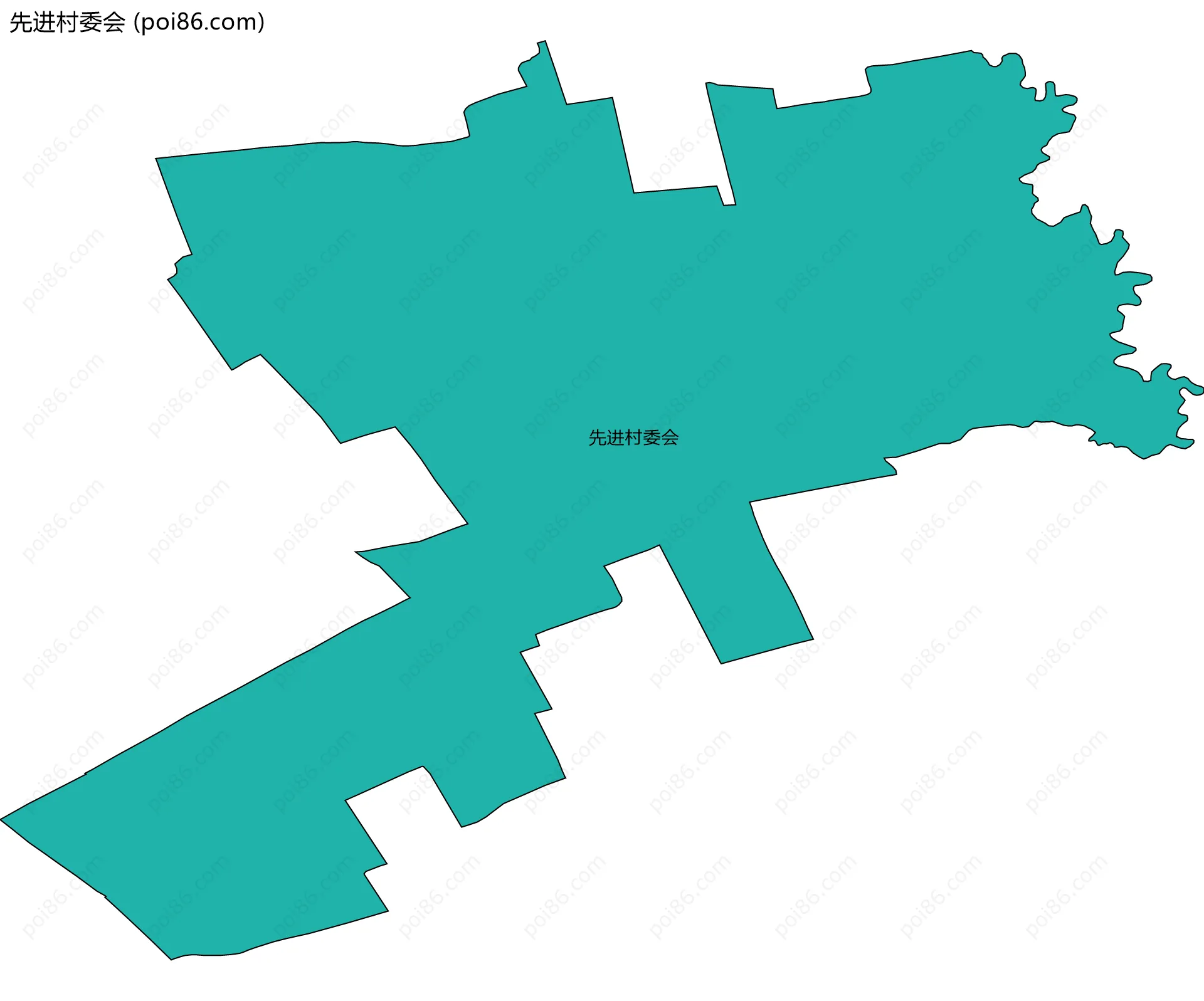 先进村委会边界地图