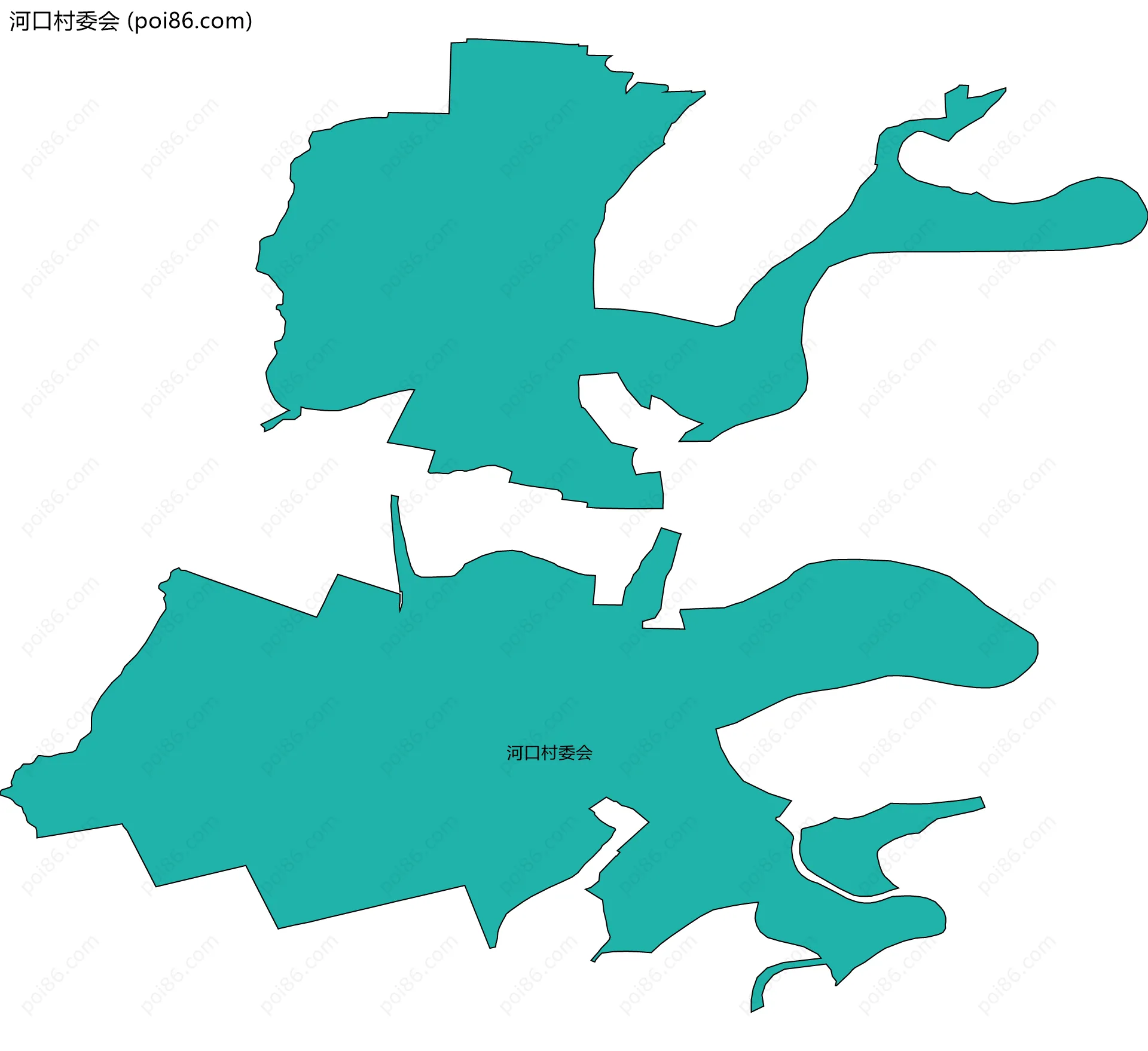 河口村委会边界地图