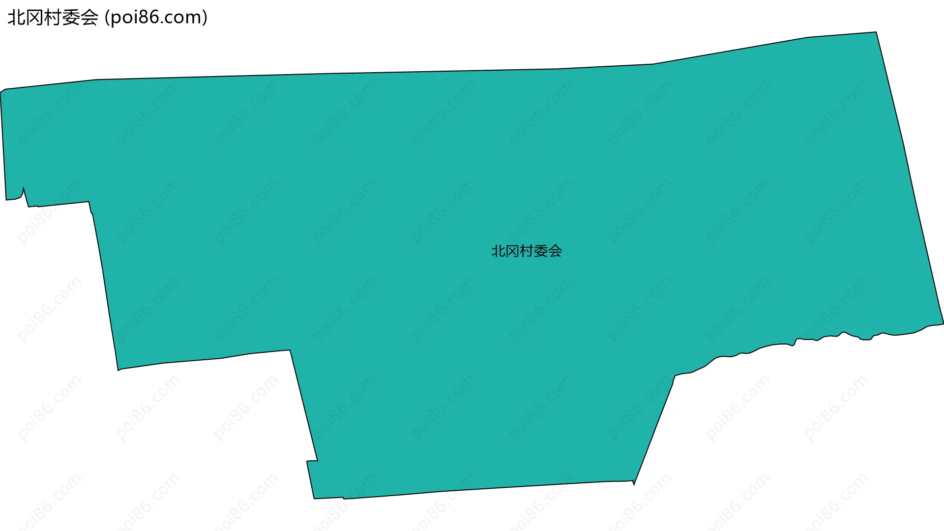 北冈村委会边界地图