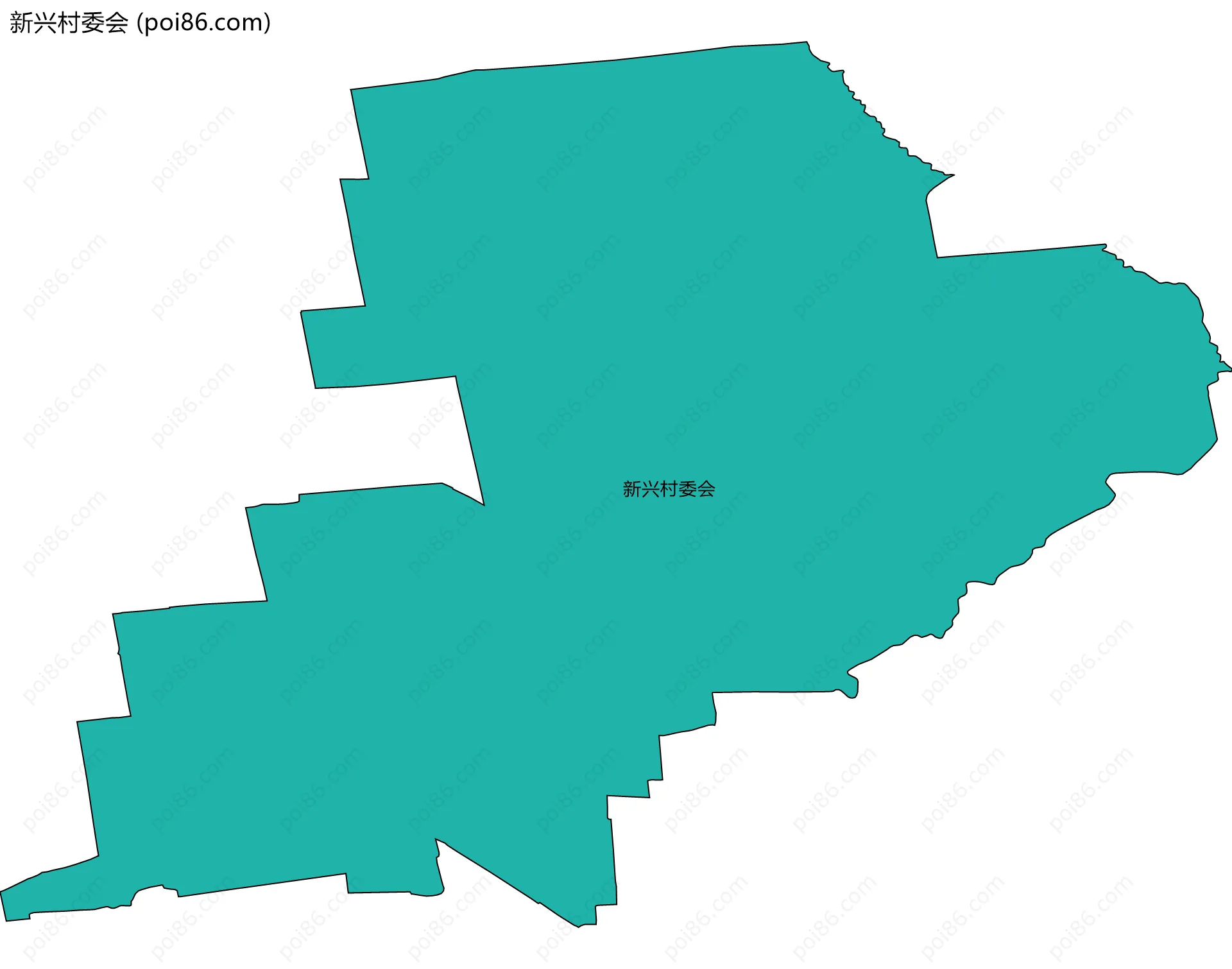 新兴村委会边界地图