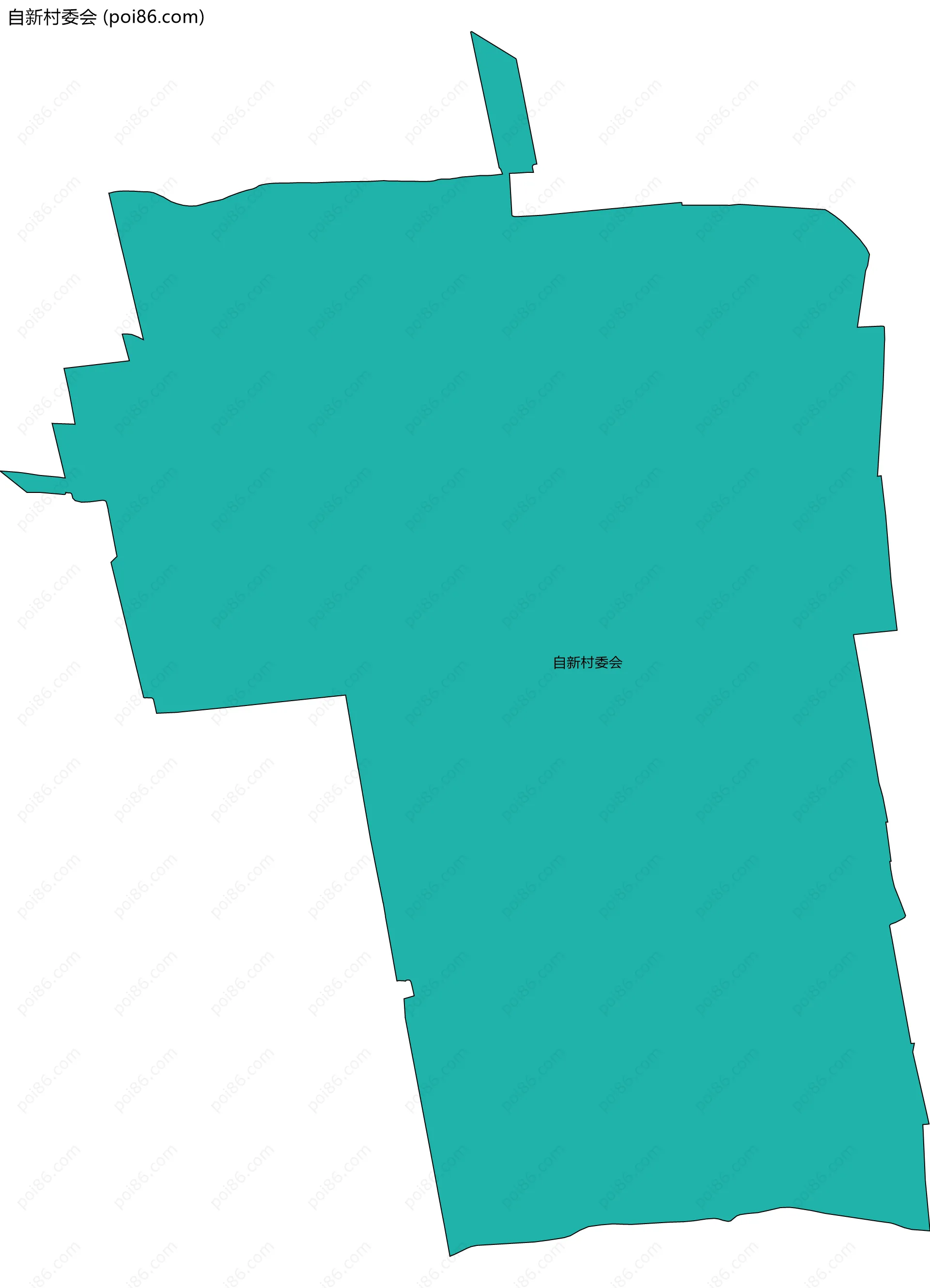自新村委会边界地图